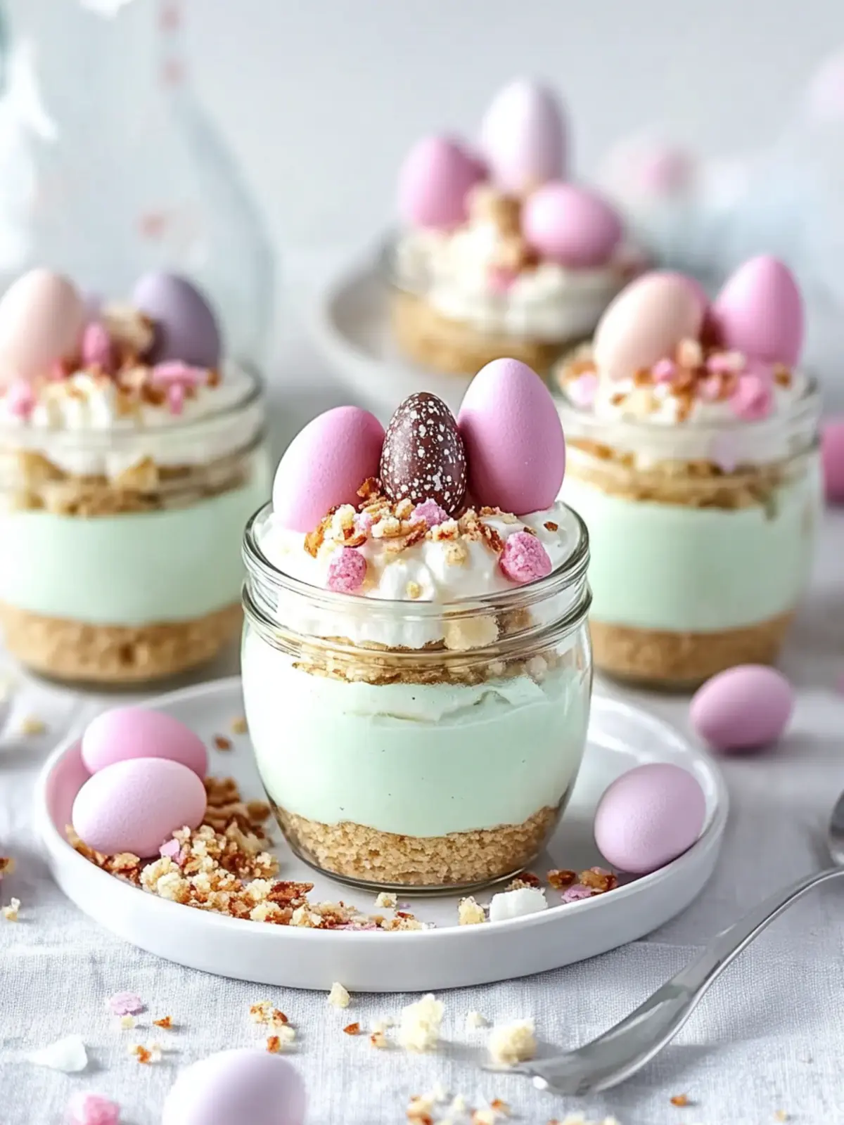 Easter Egg Cheesecake Jars: A Festive No-Bake Treat 2 Easter Egg Cheesecake Jars