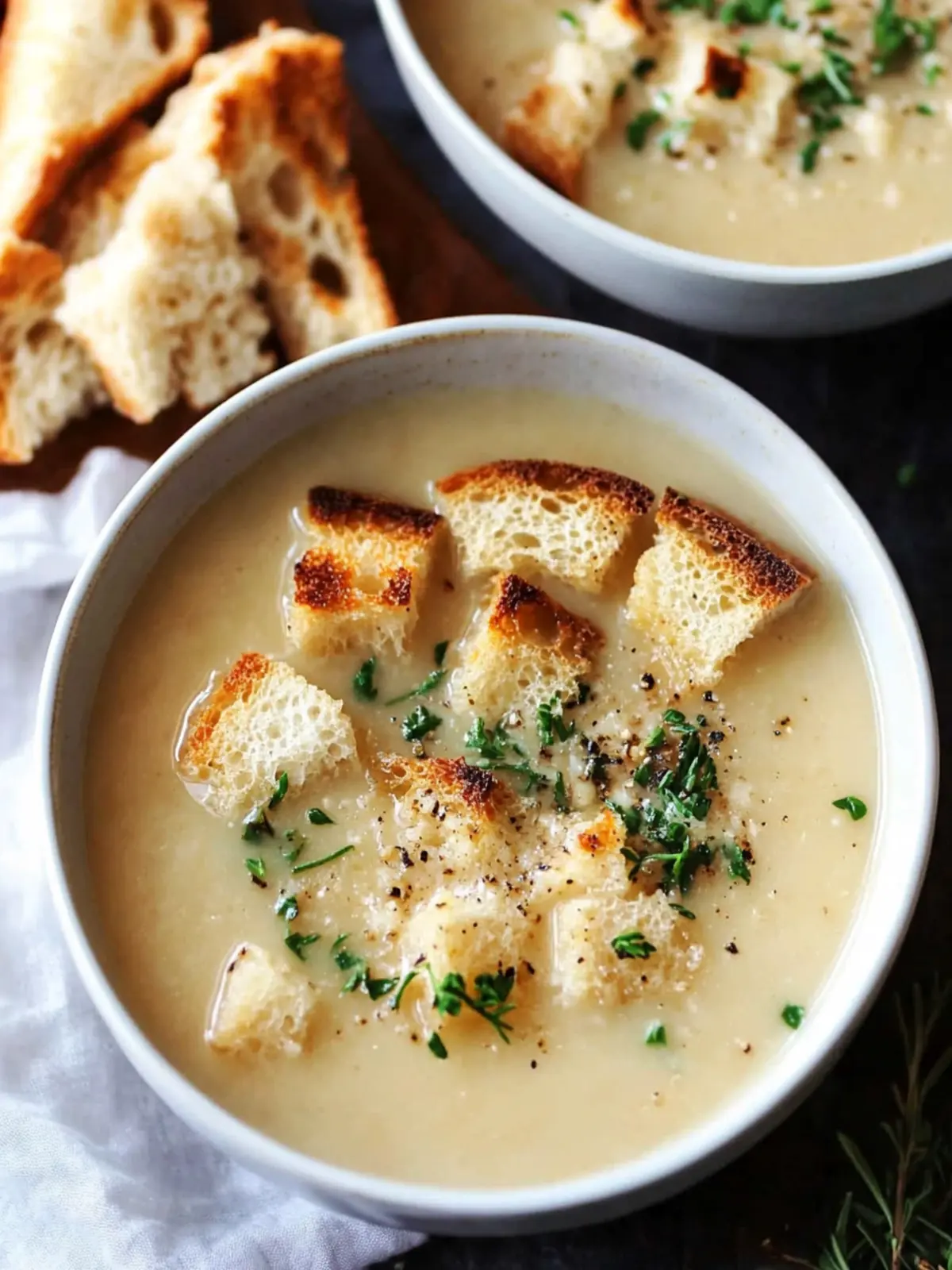 Creamy Garlic Bread Soup: Cozy Comfort for Garlic Lovers 5 Garlic Bread Soup