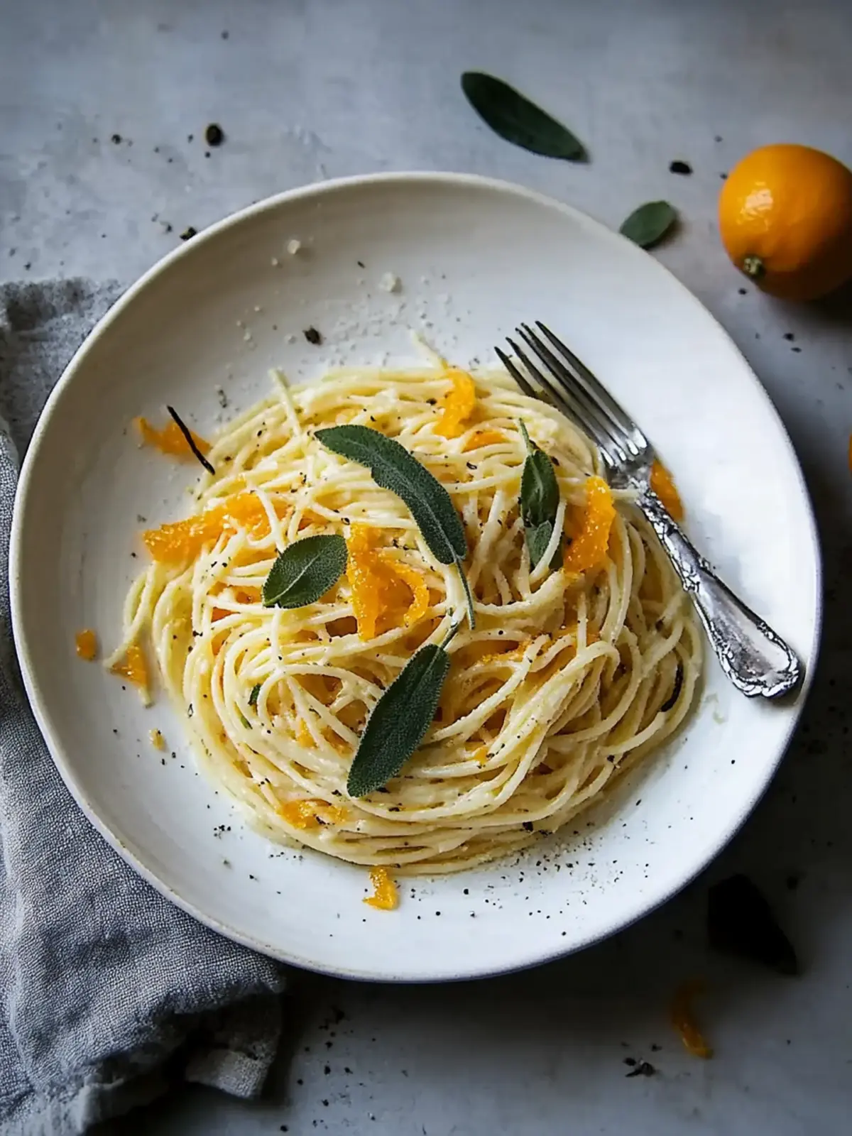 Elevate Dinner with Mascarpone, Orange and Sage Spaghetti 2 Mascarpone, Orange and Sage Spaghetti