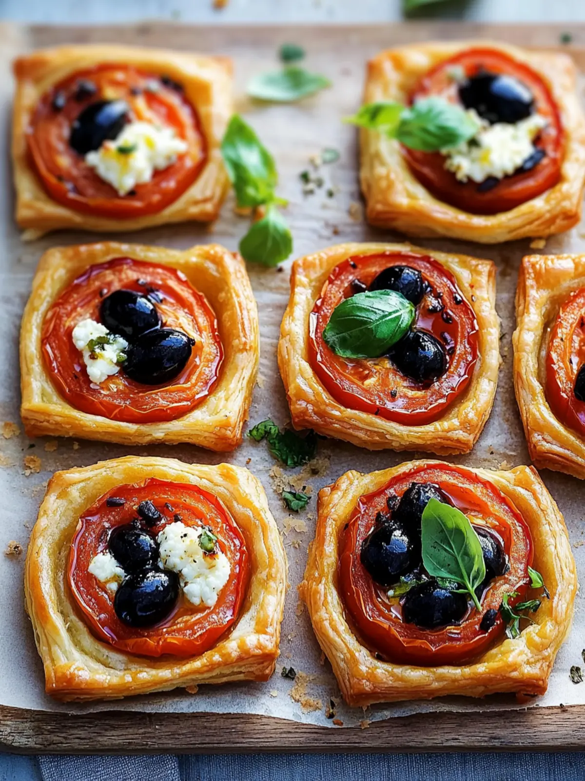 Savory Tomato, Black Olive and Ricotta Puff Tarts Made Easy 2 Tomato, black olive and ricotta puff tarts