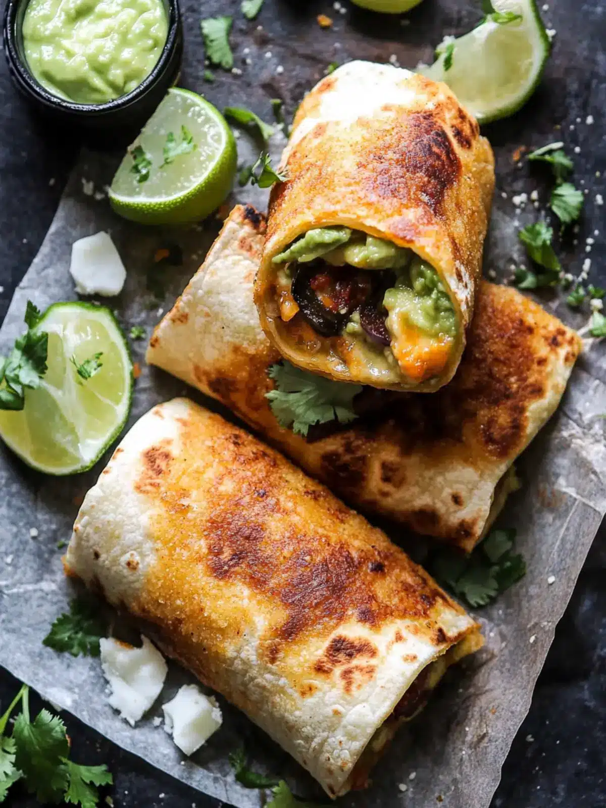 Crispy Cheese Poblano Avocado Burrito for Ultimate Flavor Fusion 2 Crispy Cheese Poblano Avocado Burrito.