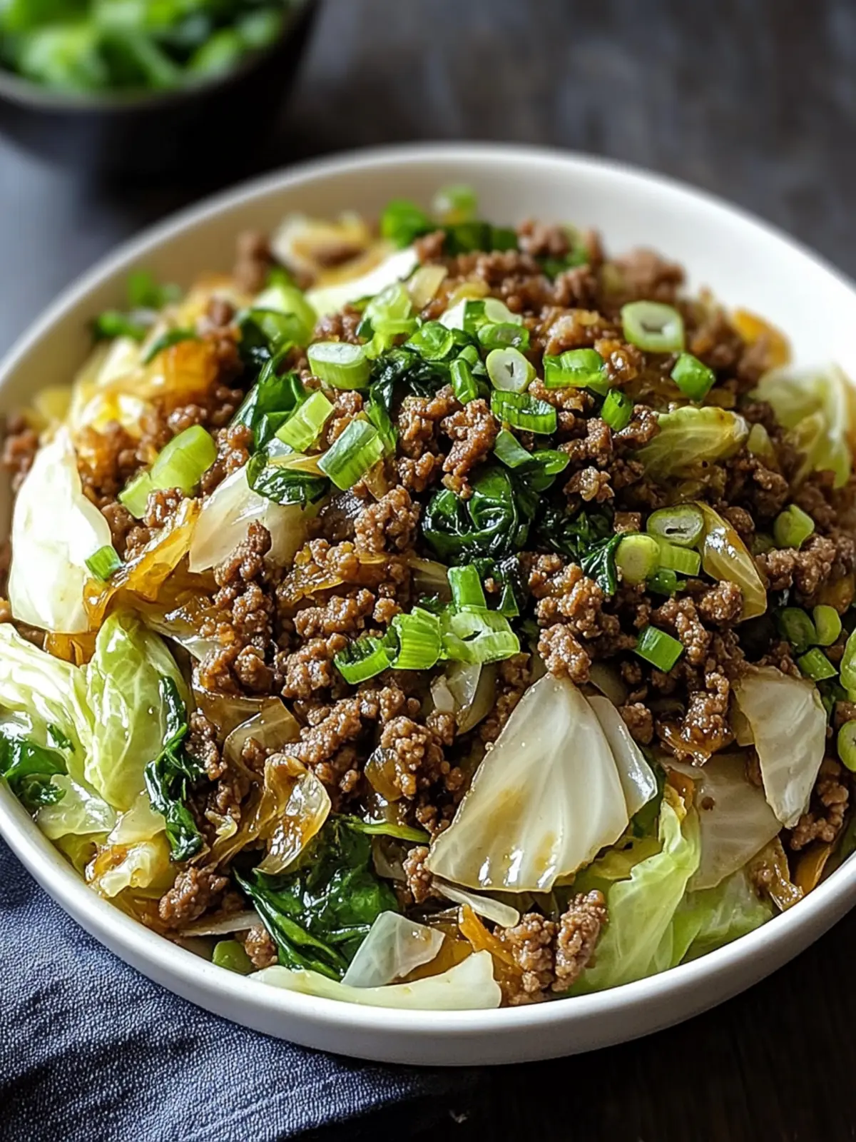Savory Chinese Ground Beef and Cabbage Stir-Fry in 30 Minutes 2 Chinese Ground Beef and Cabbage Stir-Fry