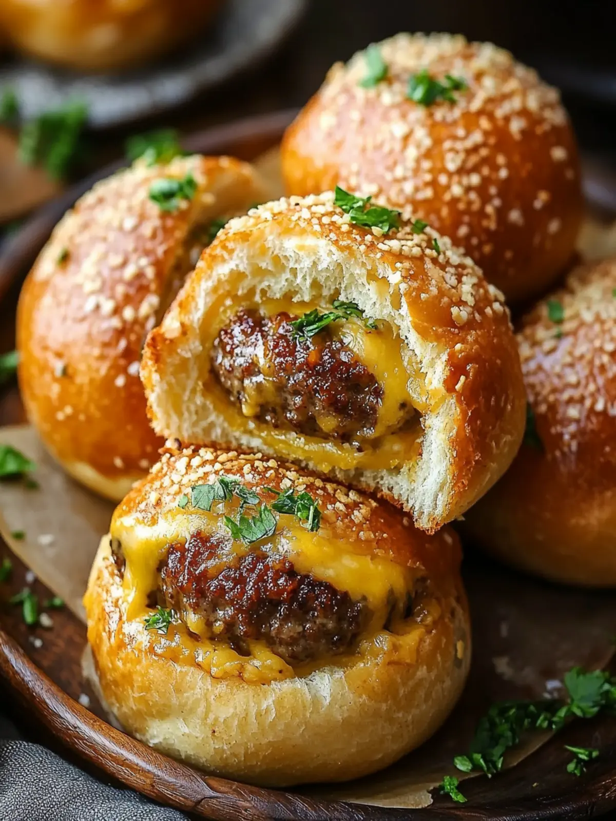 Garlic Parmesan Cheeseburger Bombs: The Ultimate Game Night Snack 4 Garlic Parmesan Cheeseburger Bombs