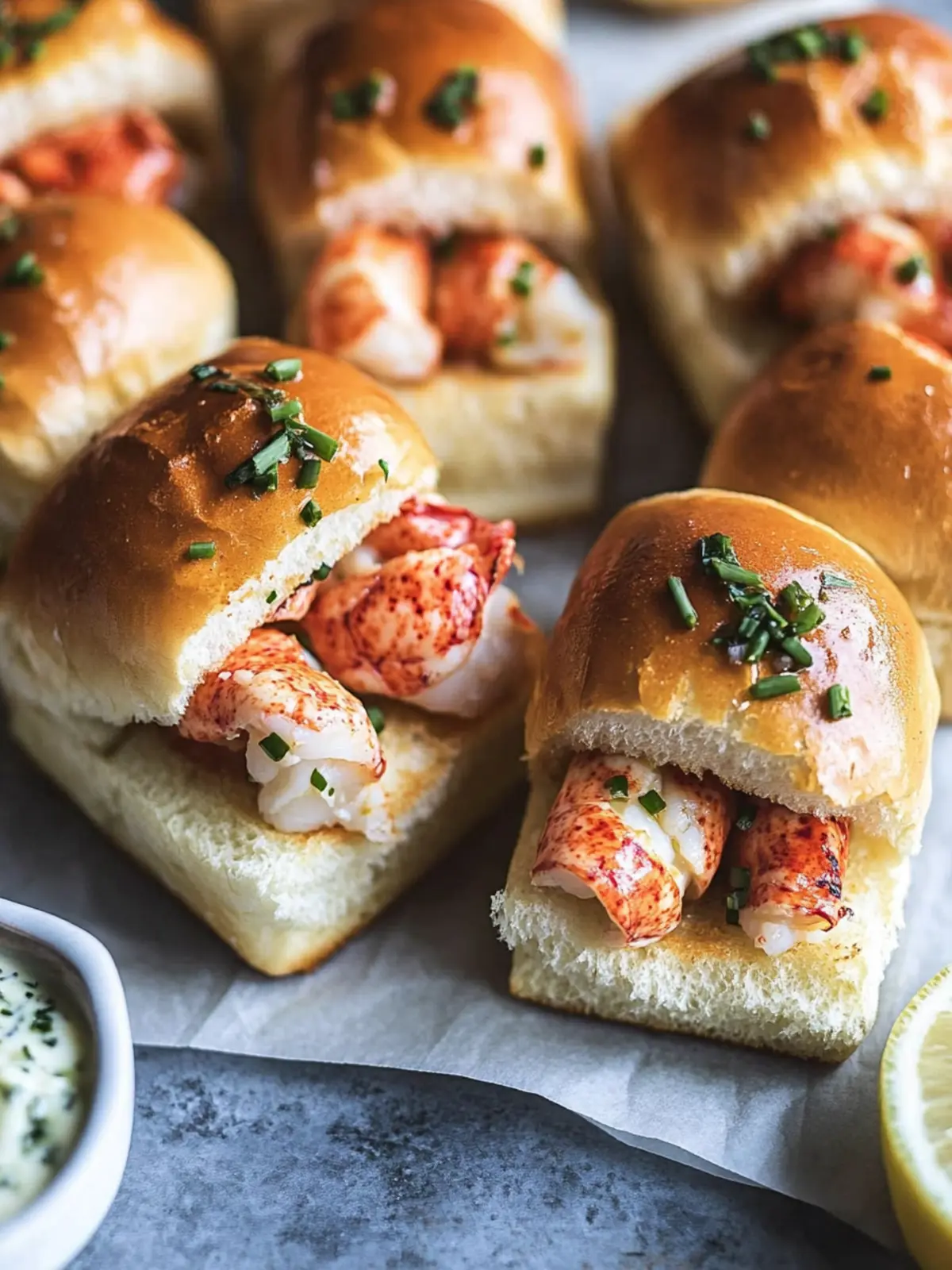 Indulgent Pull Apart Lobster Sliders with Garlic Chive Butter 5 Pull Apart Lobster Sliders with Garlic Chive Butter