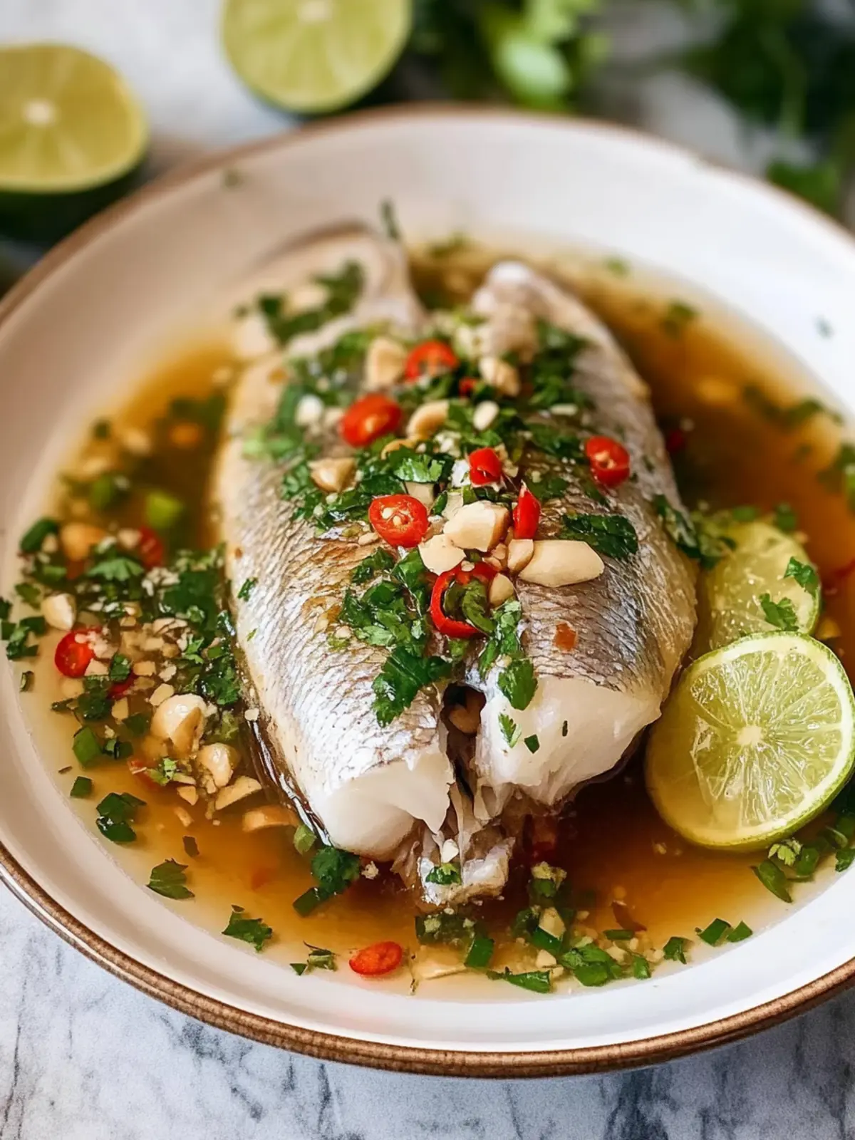 Zesty Thai Steamed Fish with Lime and Garlic in 20 Minutes 4 Thai Steamed Fish with Lime and Garlic