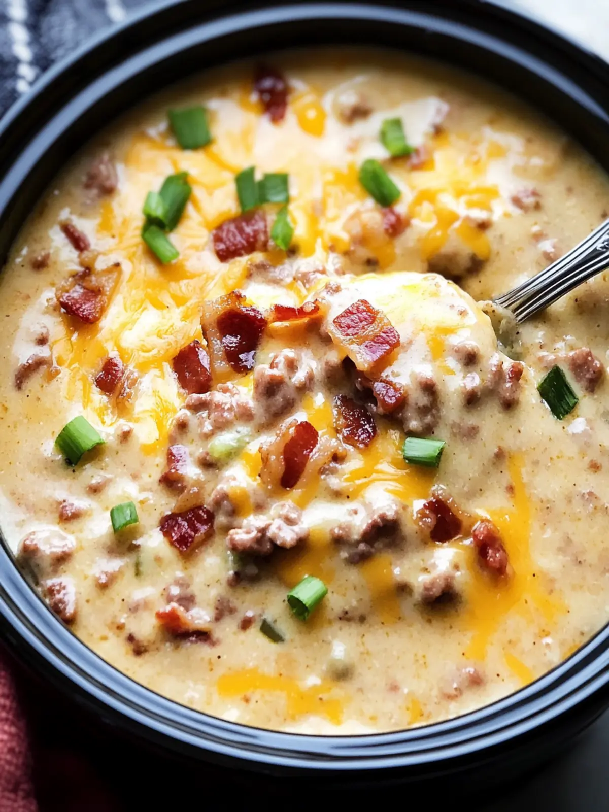 Creamy Slow Cooker Bacon Cheeseburger Soup for Cozy Nights 3 Slow Cooker Bacon Cheeseburger Soup