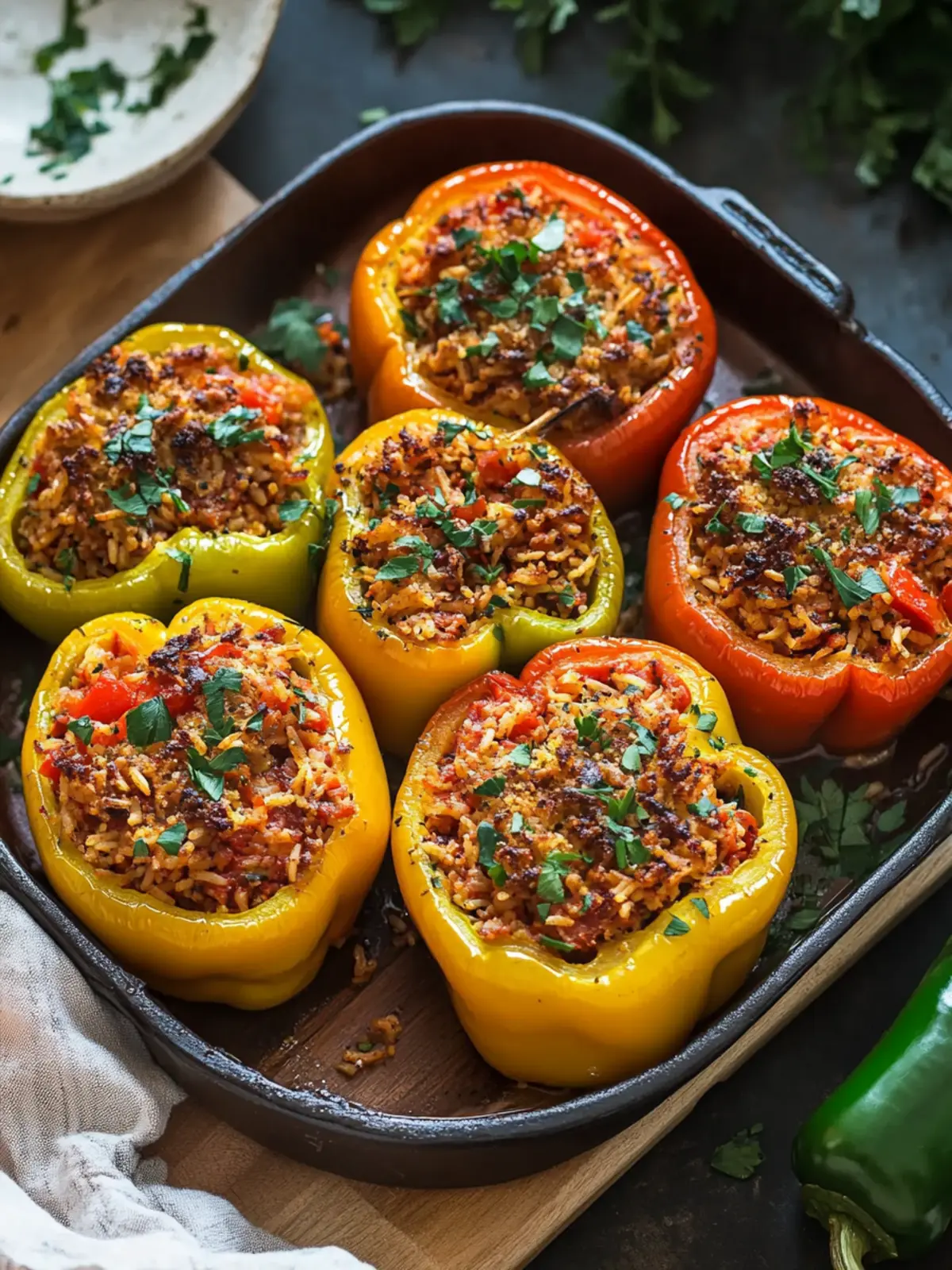 Savory Stuffed Bell Peppers with Red Rice You’ll Love 2 Stuffed Bell Peppers with Red Rice