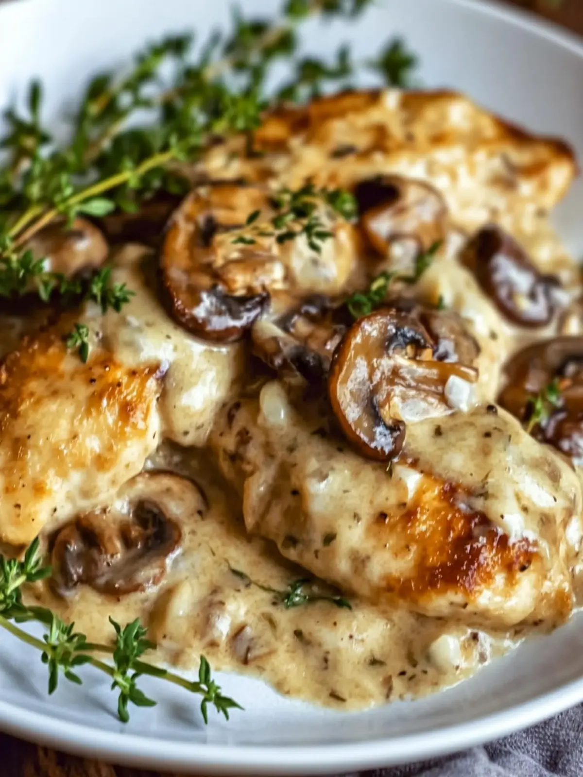 Mushroom Asiago Chicken