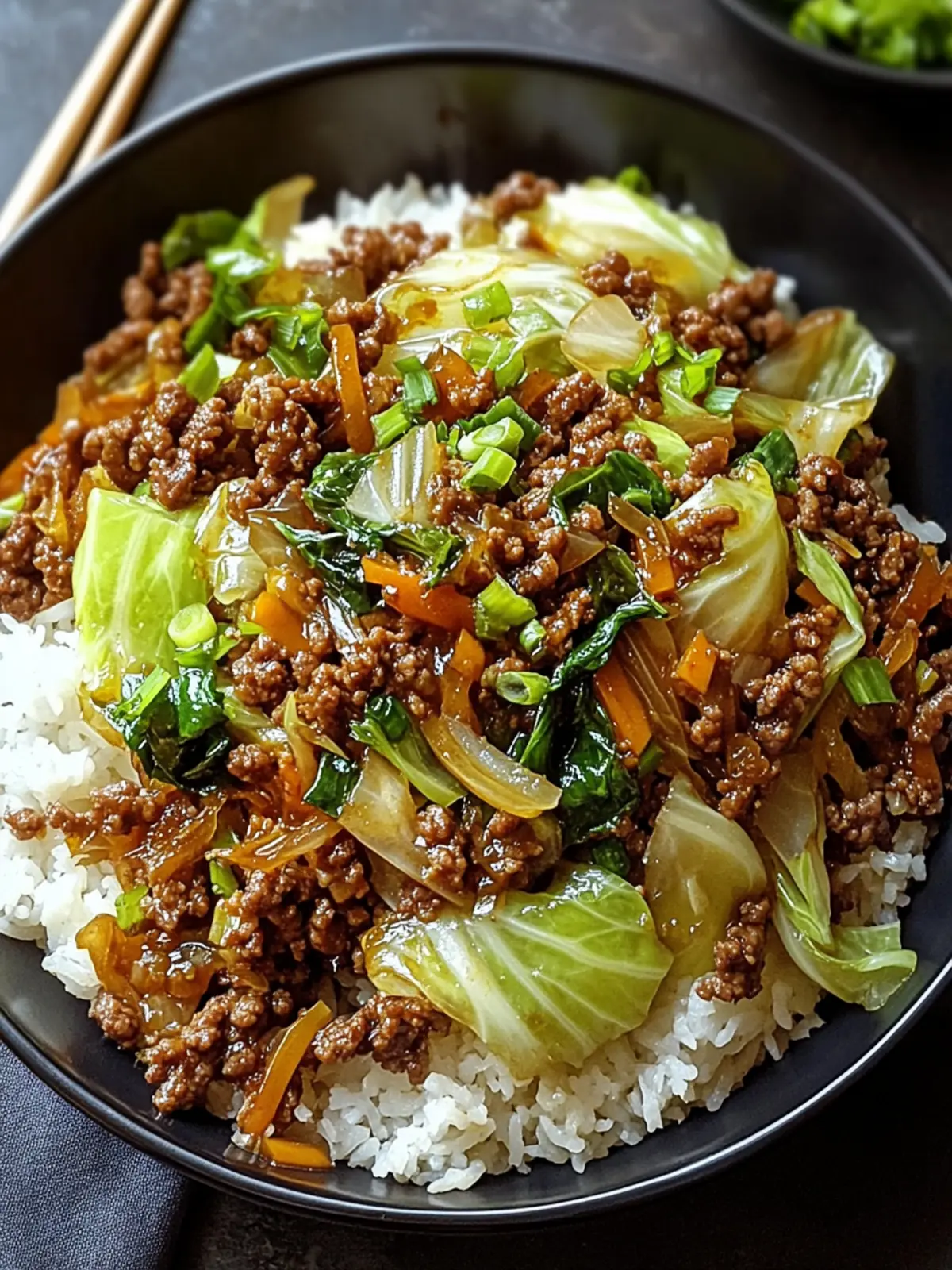 Savory Chinese Ground Beef and Cabbage Stir-Fry in 30 Minutes 5 Chinese Ground Beef and Cabbage Stir-Fry