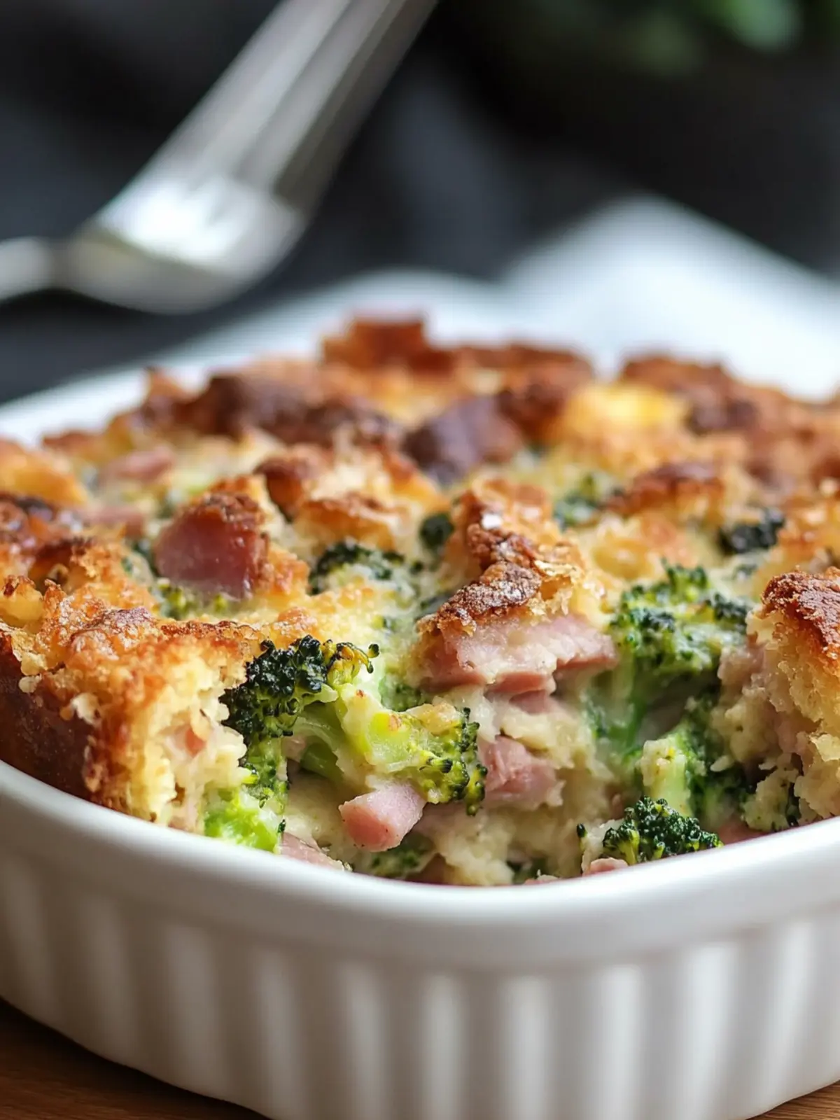 Delicious Parmesan Bread Pudding with Broccoli & Ham Magic 5 Parmesan Bread Pudding with Broccoli & Ham