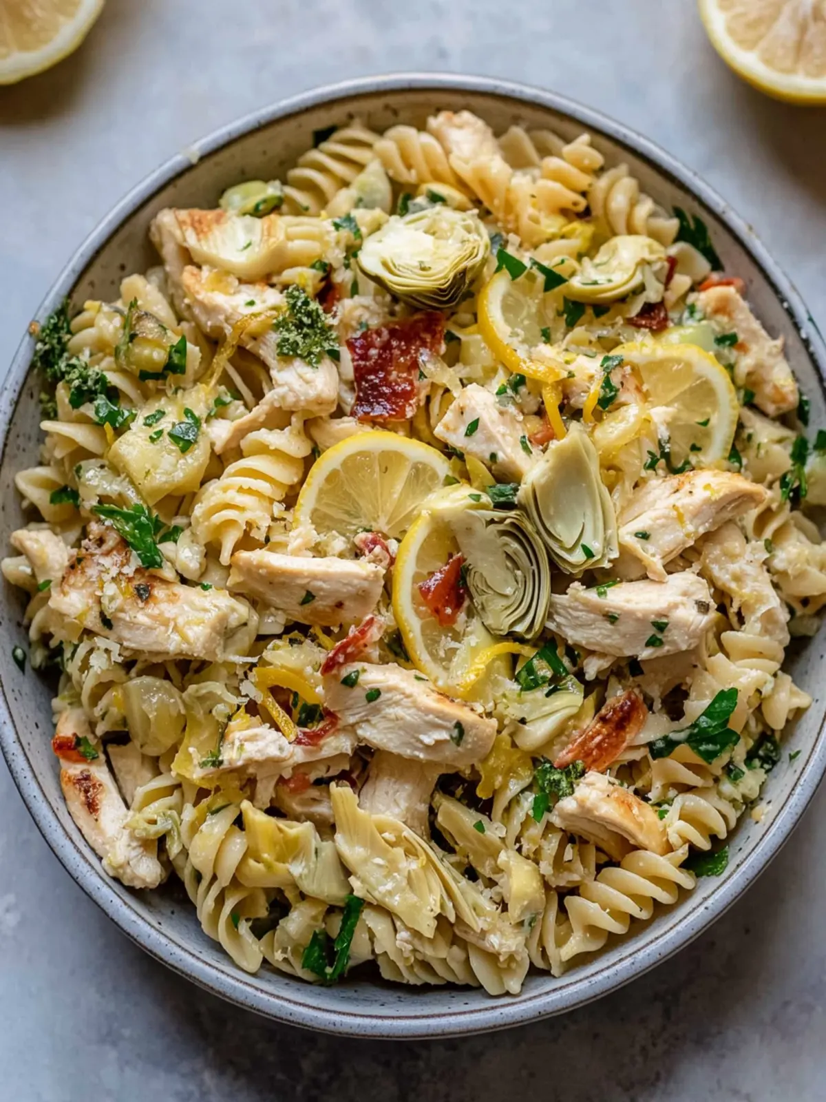 Lemon Chicken Artichoke Pasta Salad for Vibrant Flavor Lovers 4 Lemon Chicken Artichoke Pasta Salad.