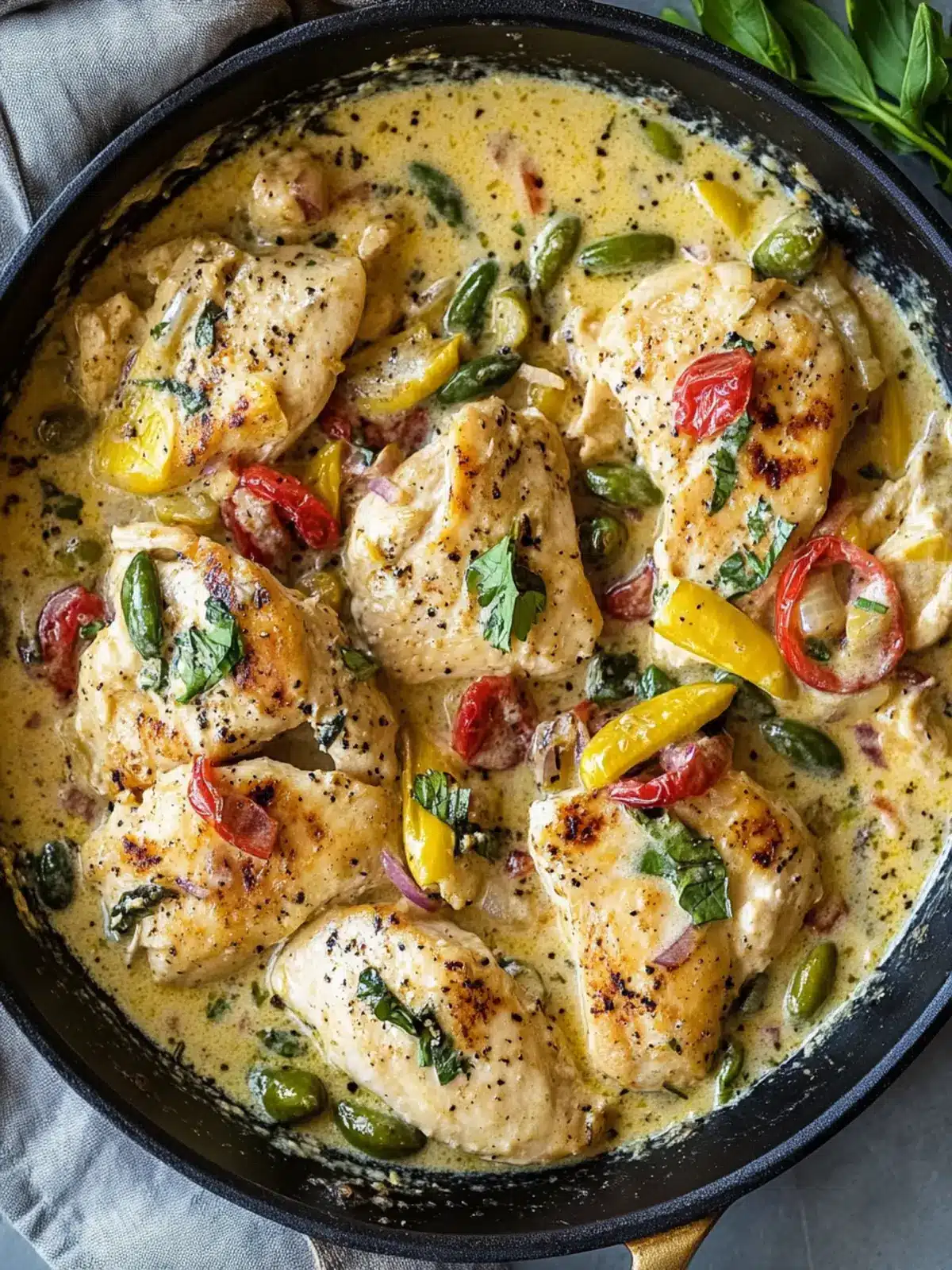 Delicious Creamy Pepperoncini Chicken Skillet in 30 Minutes 3 Creamy Pepperoncini Chicken Skillet