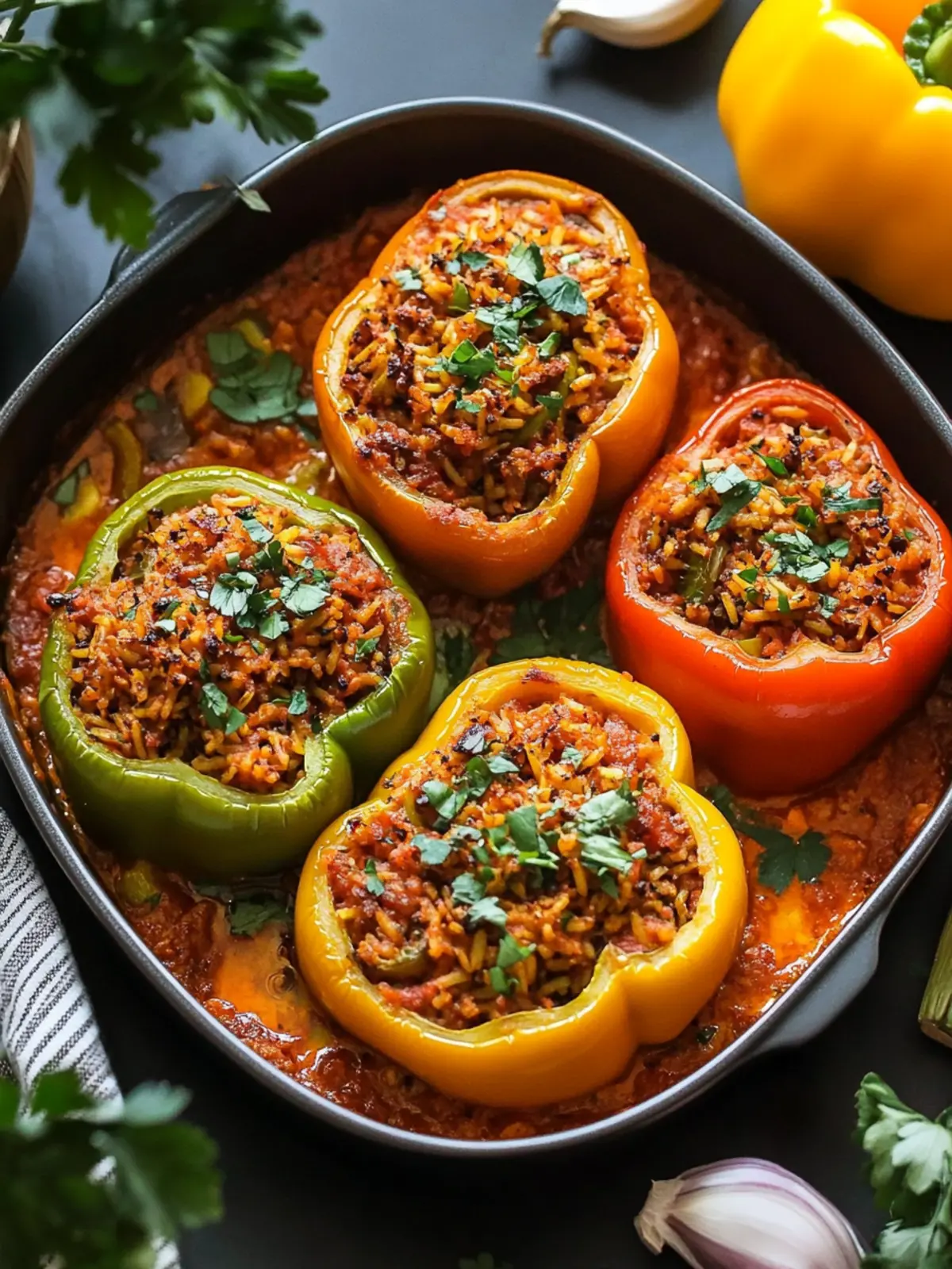 Savory Stuffed Bell Peppers with Red Rice You’ll Love 4 Stuffed Bell Peppers with Red Rice