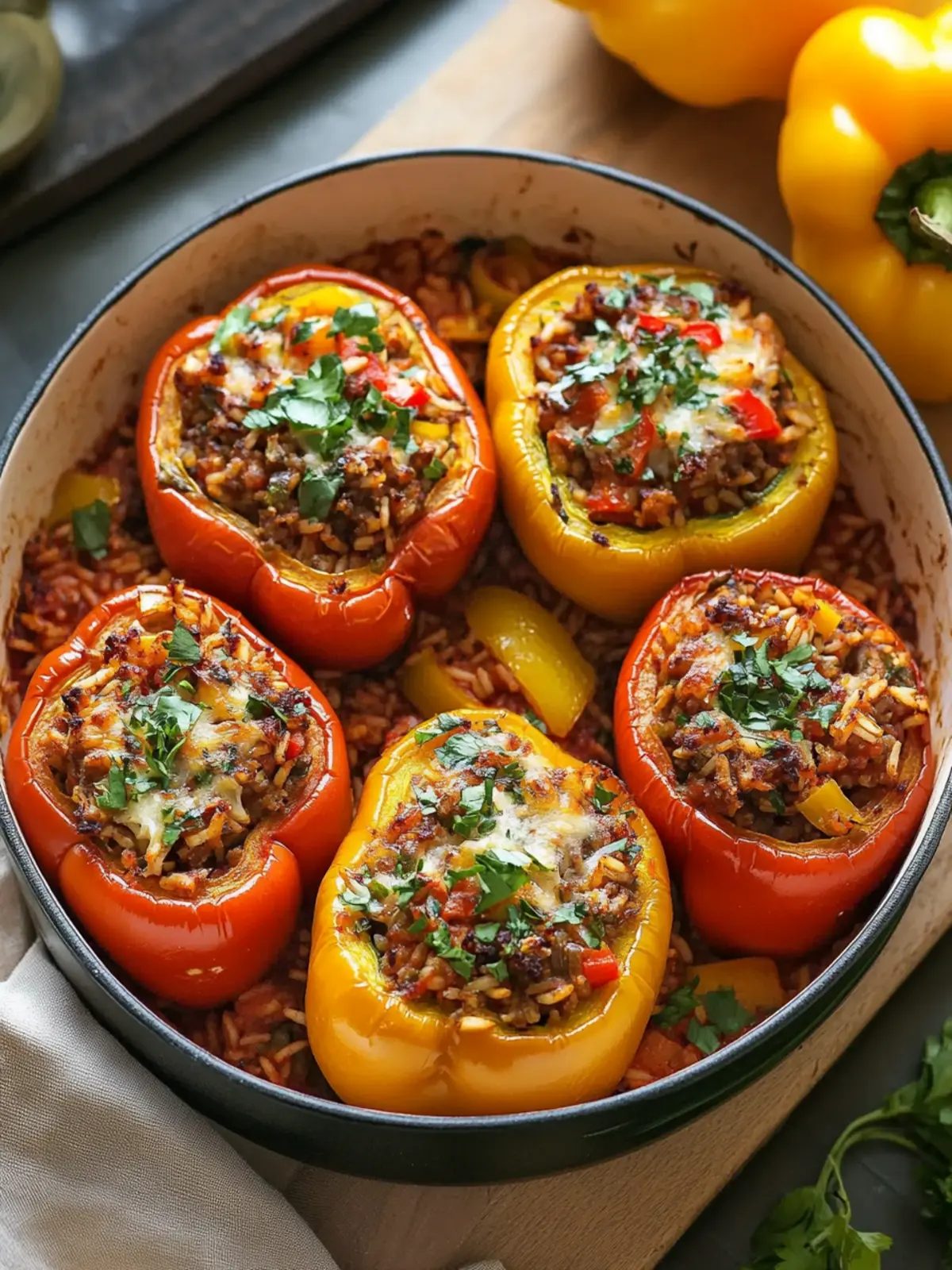 Savory Stuffed Bell Peppers with Red Rice You’ll Love 3 Stuffed Bell Peppers with Red Rice