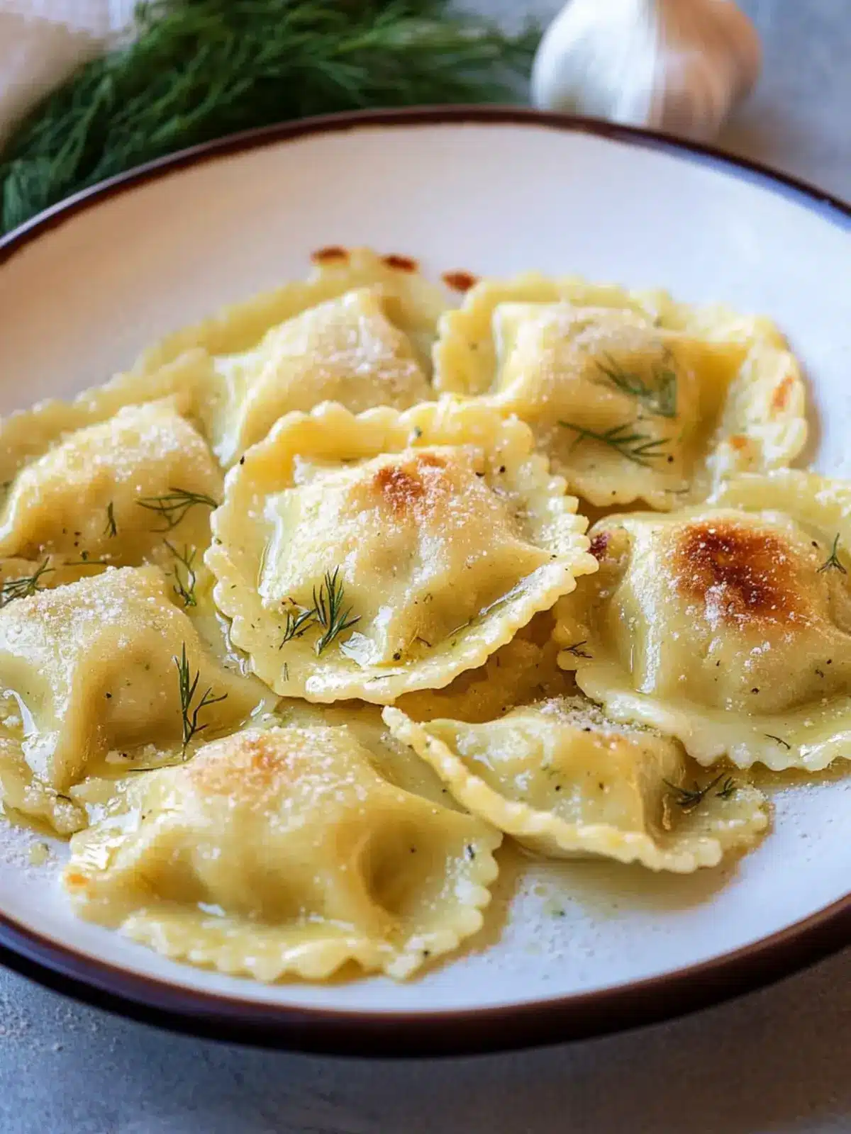 Irresistible Goat Cheese Potato Ravioli with Garlic and Dill 5 Goat Cheese Potato Ravioli with Garlic and Dill