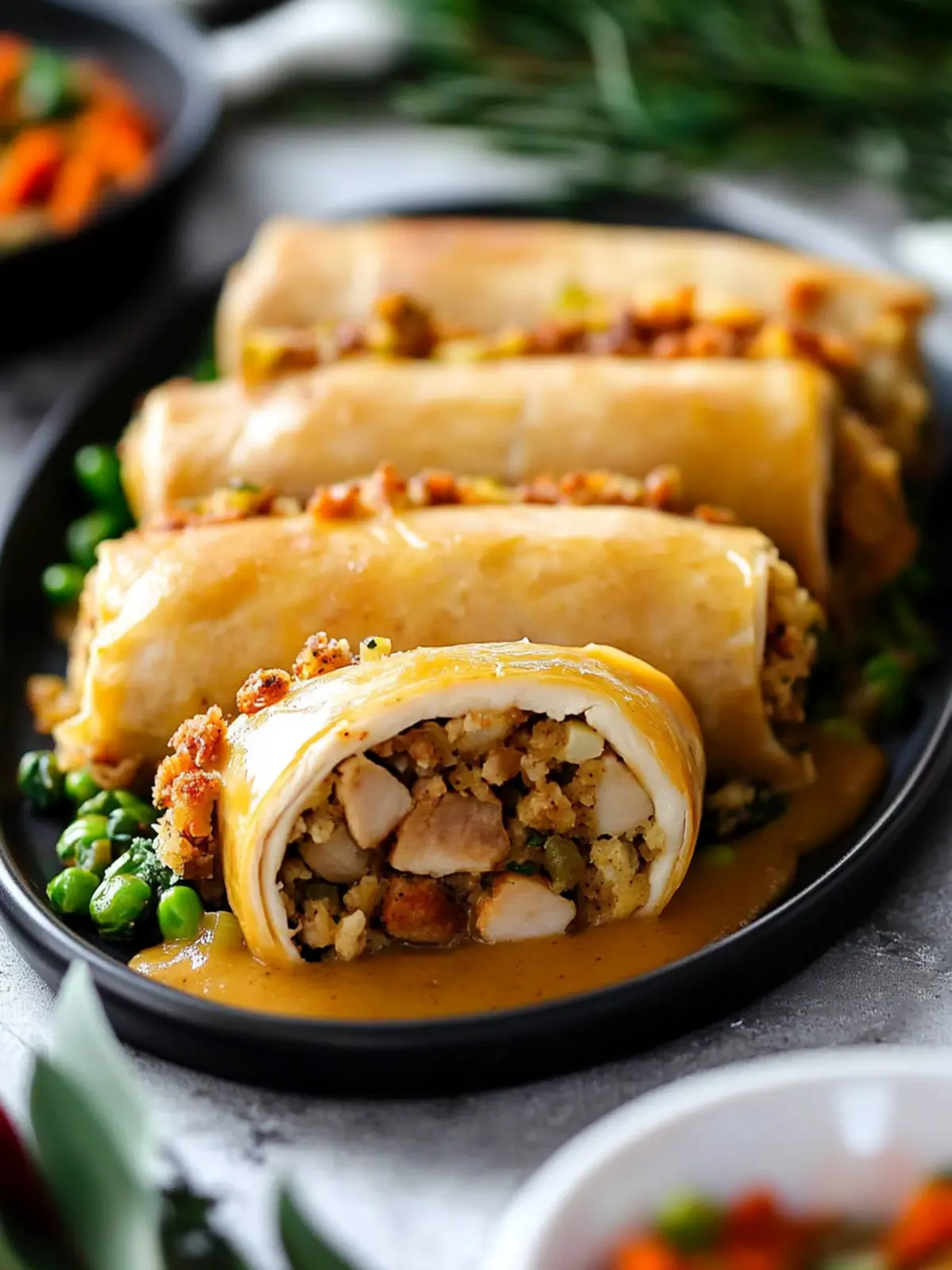 Savory Turkey & Stuffing Roll Ups for Cozy Comfort Food 4 Turkey & Stuffing Roll Ups
