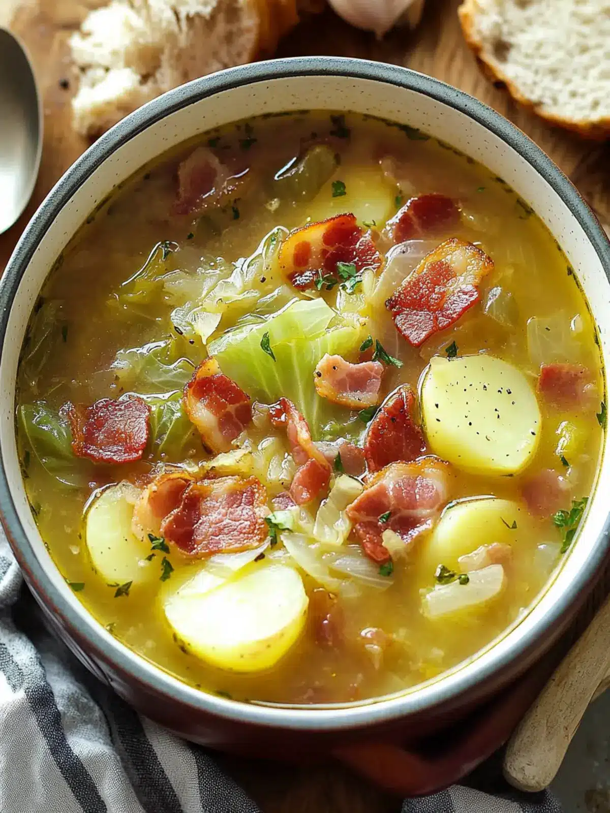 Comforting Irish Bacon, Cabbage, and Potato Soup Recipe 2 Irish Bacon, Cabbage, and Potato Soup