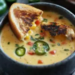 Spicy Jalapeño Popper Soup with Grilled Cheese Dippers Delight 6 Spicy Jalapeño Popper Soup with Grilled Cheese Dippers