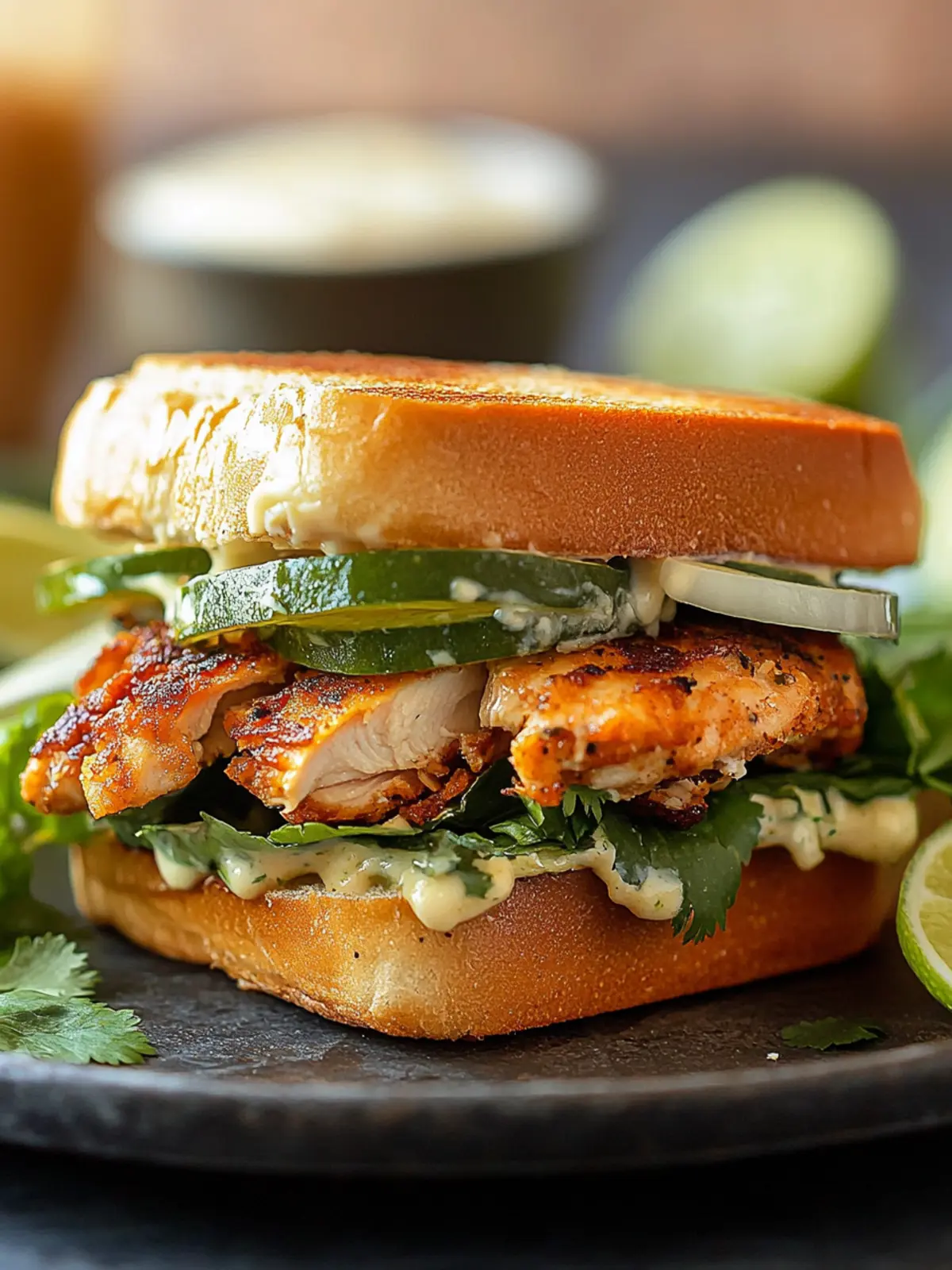 Crispy Cilantro Lime Chicken Sandwich: A Flavorful Twist 4 Crispy Cilantro Lime Chicken Sandwich