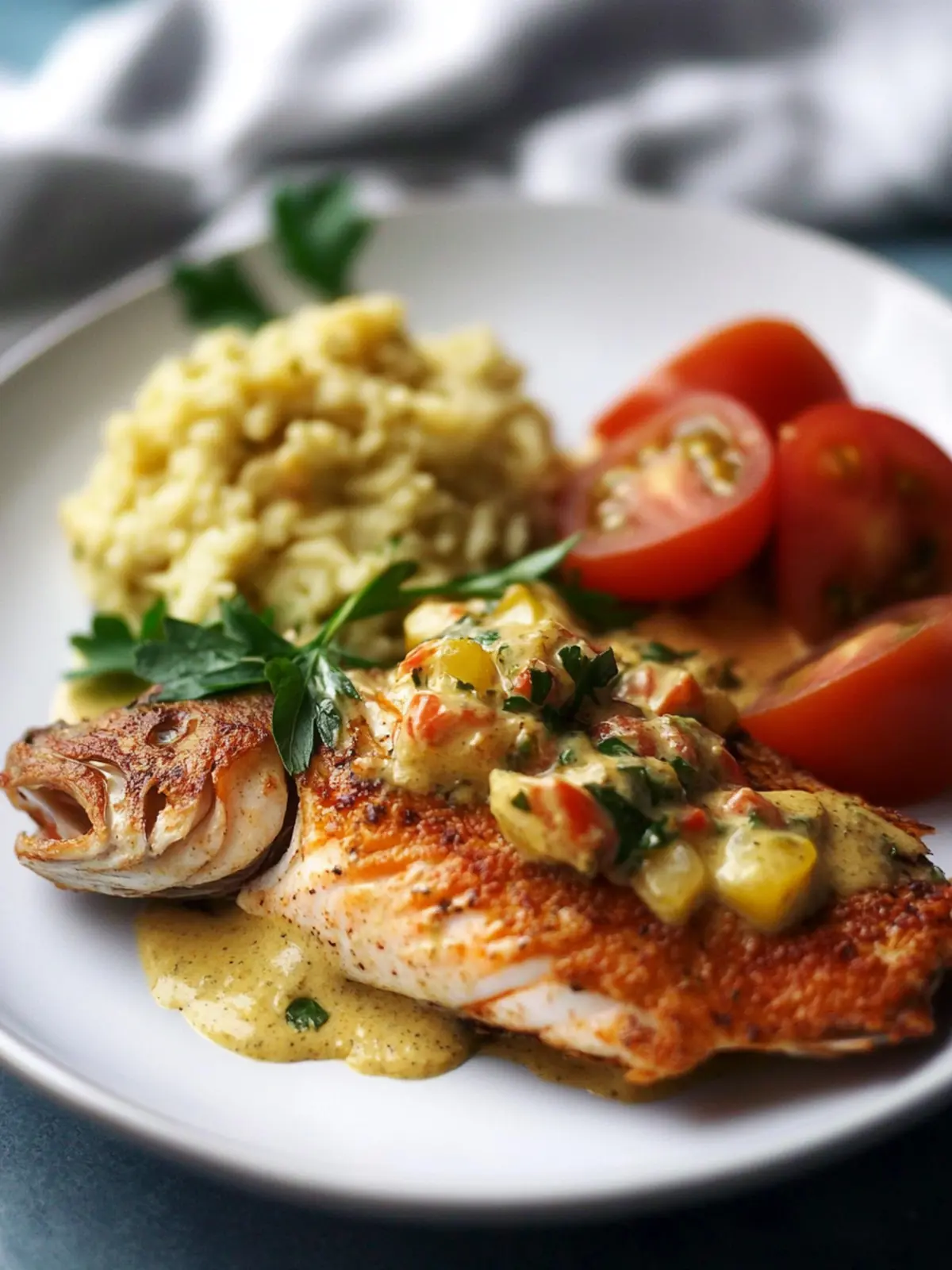 Incredible Red Snapper with Creamy Creole Sauce at Home 2 Red Snapper with Creamy Creole Sauce