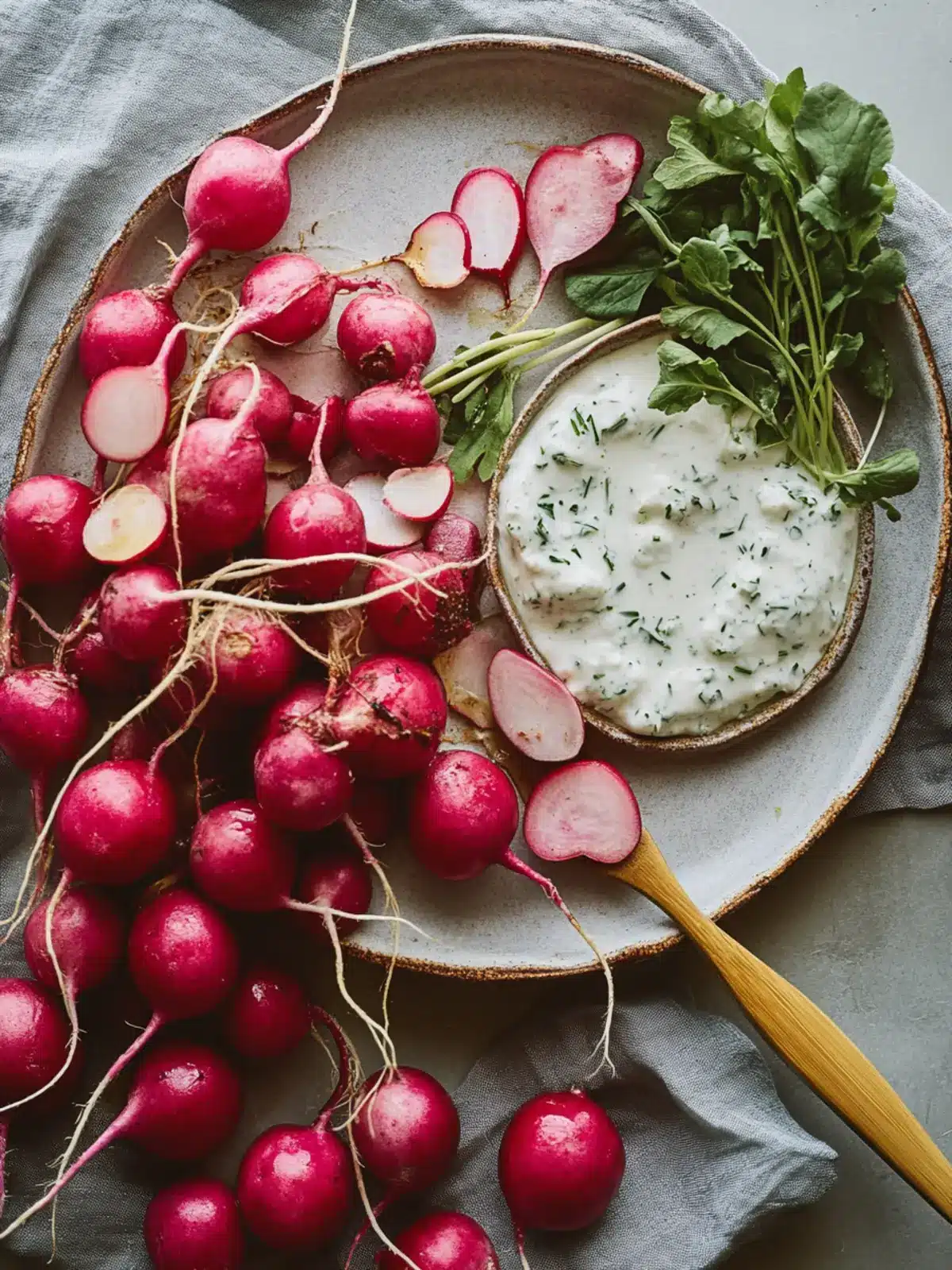 Roasted Radishes with Garlic Chive Yogurt for a Wholesome Bite 5 Roasted Radishes with Garlic Chive Yogurt