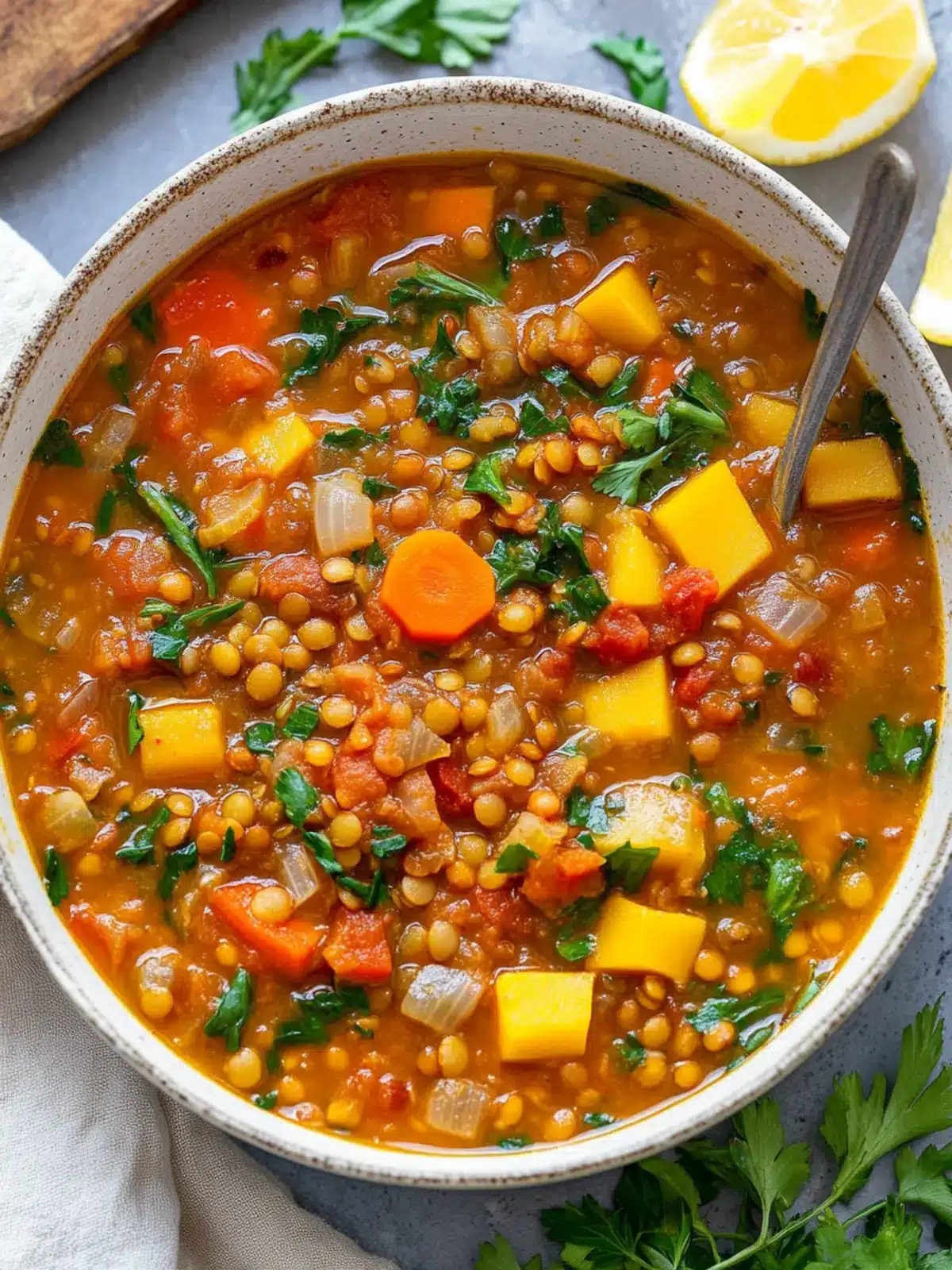 Hearty Vegan Lentil Soup