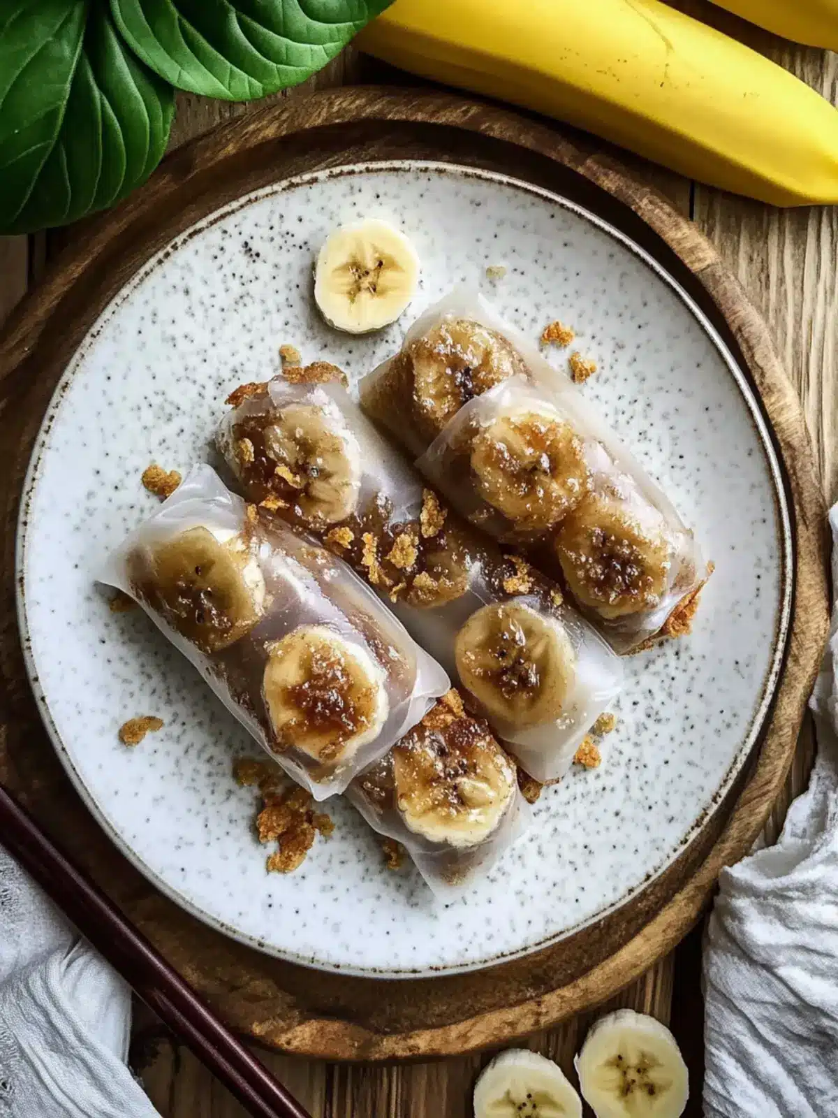 Crispy Caramelized Banana Rice Paper Rolls for Dessert Bliss 2 Caramelized Banana Crispy Rice Paper Rolls