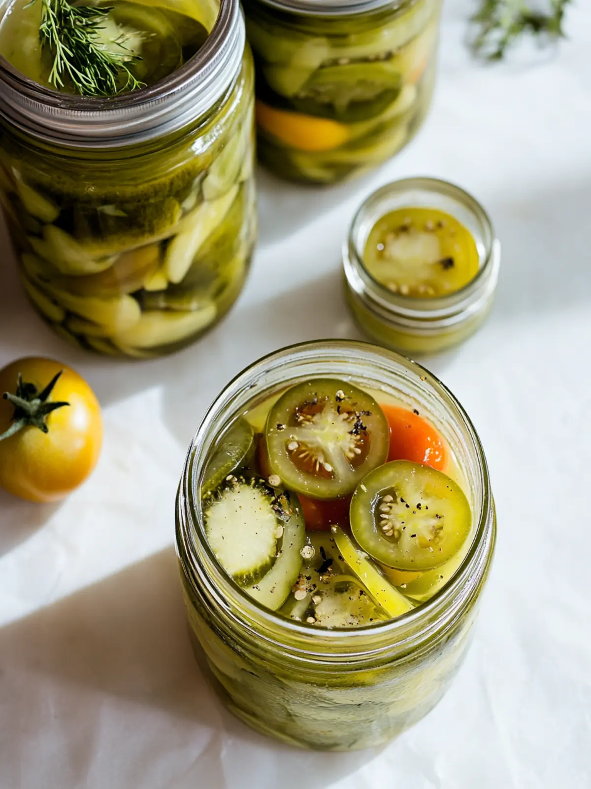Tangy Pickled Green Tomatoes for Flavorful Homemade Delights 3 Pickled Green Tomatoes