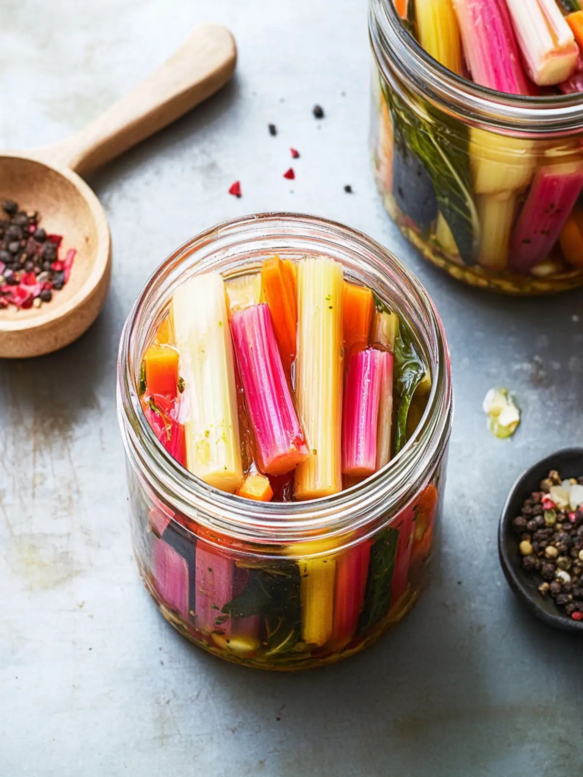 Spicy Pickled Swiss Chard Stems for Crunchy, Zesty Snacking 4 Spicy Pickled Swiss Chard Stems