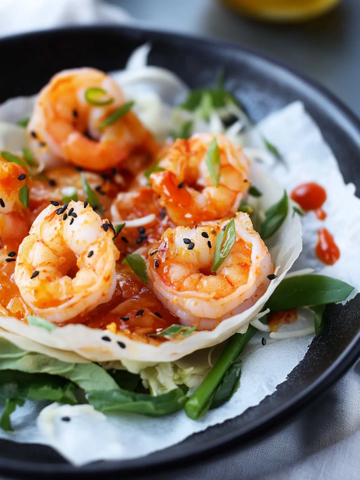 Spicy Shrimp with Rice Paper Chips: Your New Favorite Taco 2 Spicy Shrimp with Rice Paper Chips (Asian Shrimp Taco)
