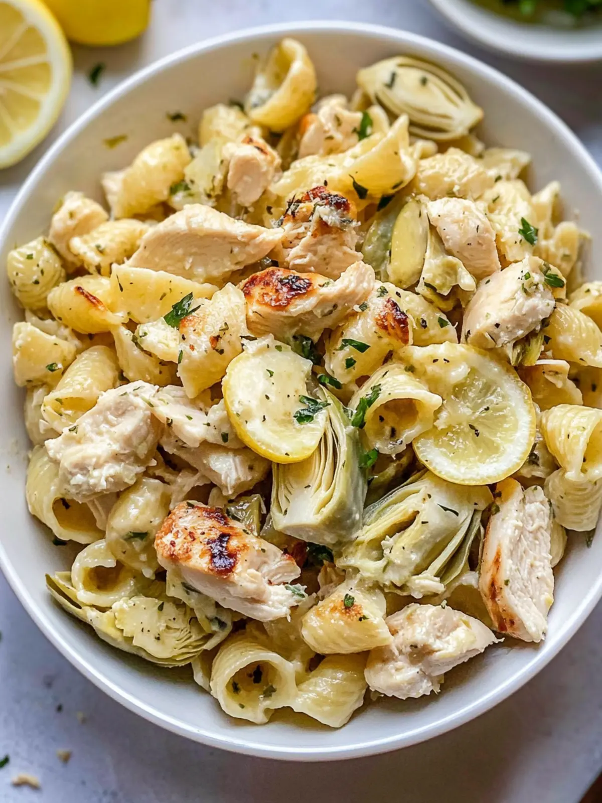 Lemon Chicken Artichoke Pasta Salad for Vibrant Flavor Lovers 5 Lemon Chicken Artichoke Pasta Salad.