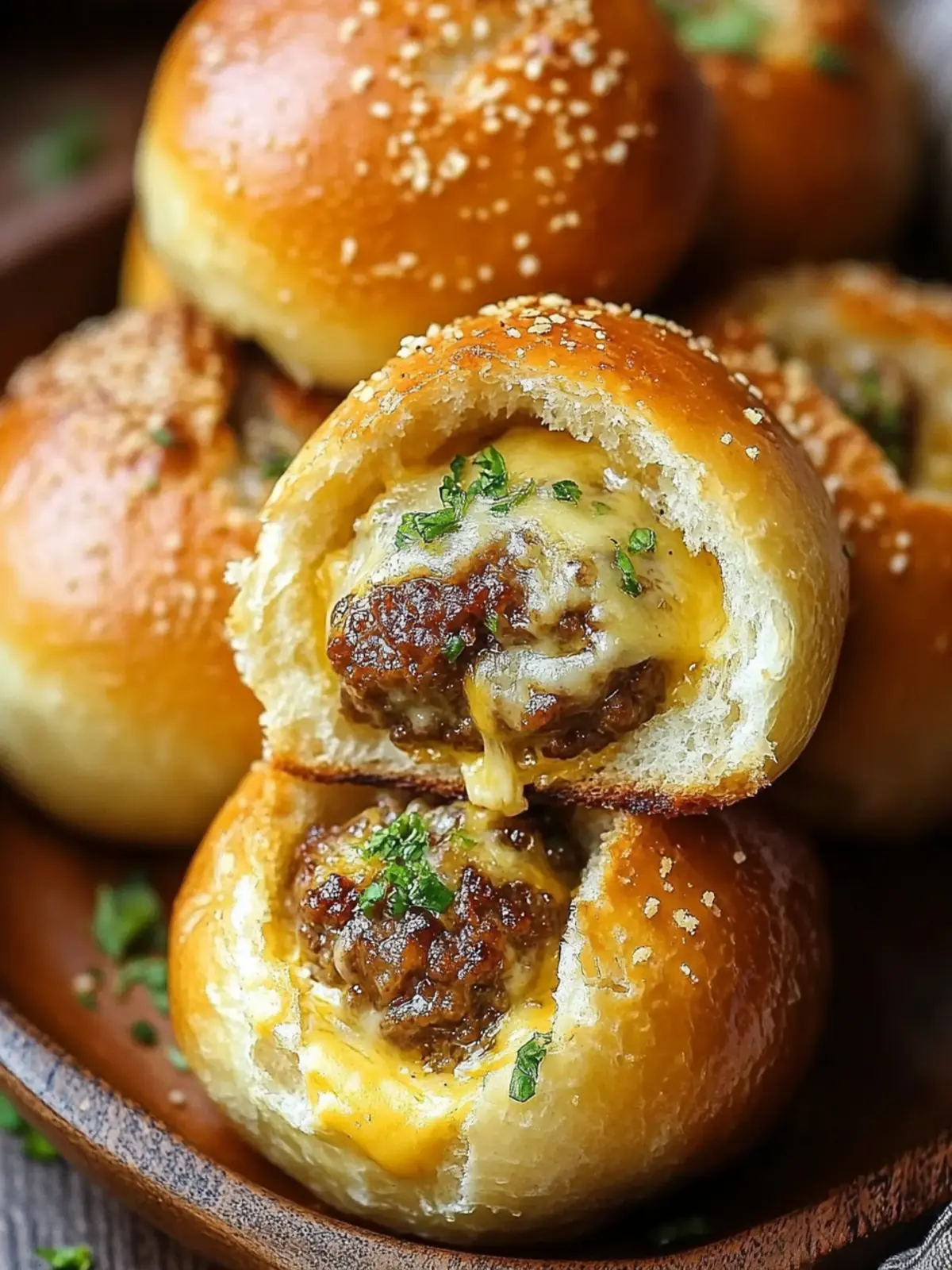 Garlic Parmesan Cheeseburger Bombs: The Ultimate Game Night Snack 5 Garlic Parmesan Cheeseburger Bombs