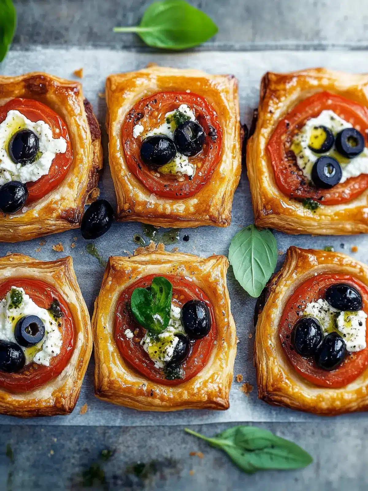 Savory Tomato, Black Olive and Ricotta Puff Tarts Made Easy 3 Tomato, black olive and ricotta puff tarts