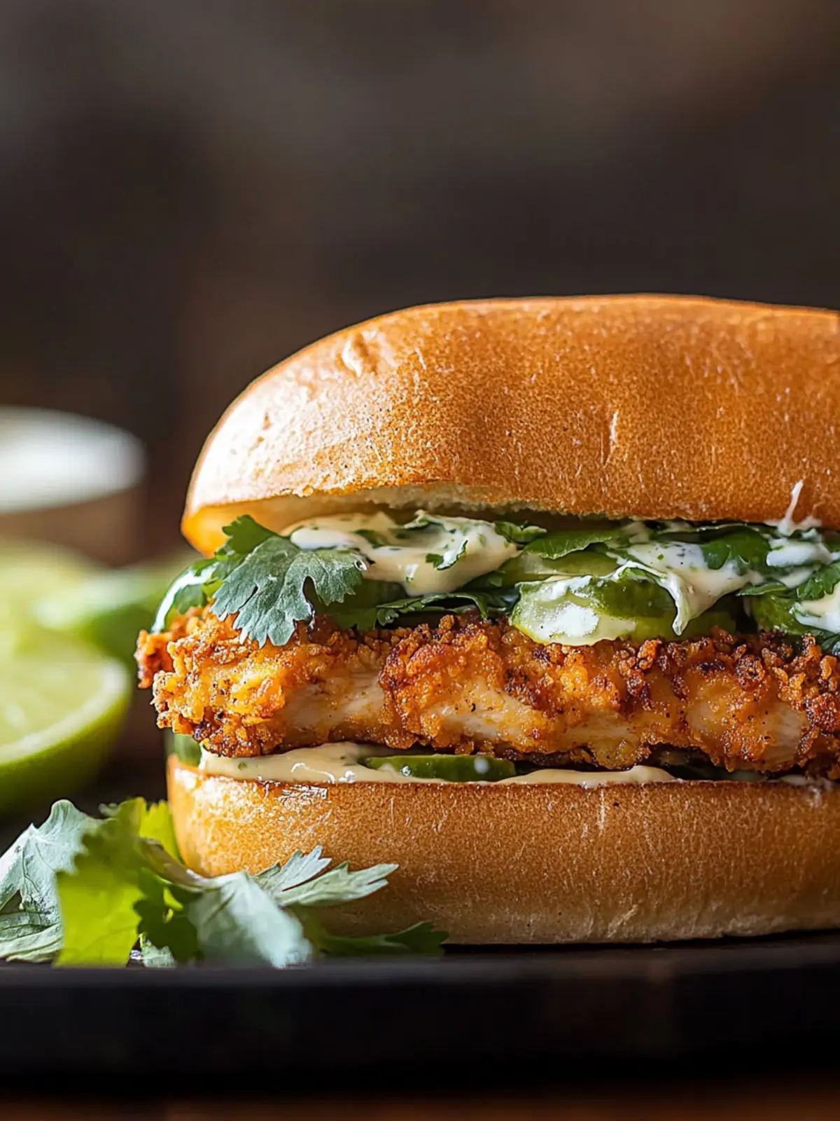 Crispy Cilantro Lime Chicken Sandwich: A Flavorful Twist 3 Crispy Cilantro Lime Chicken Sandwich