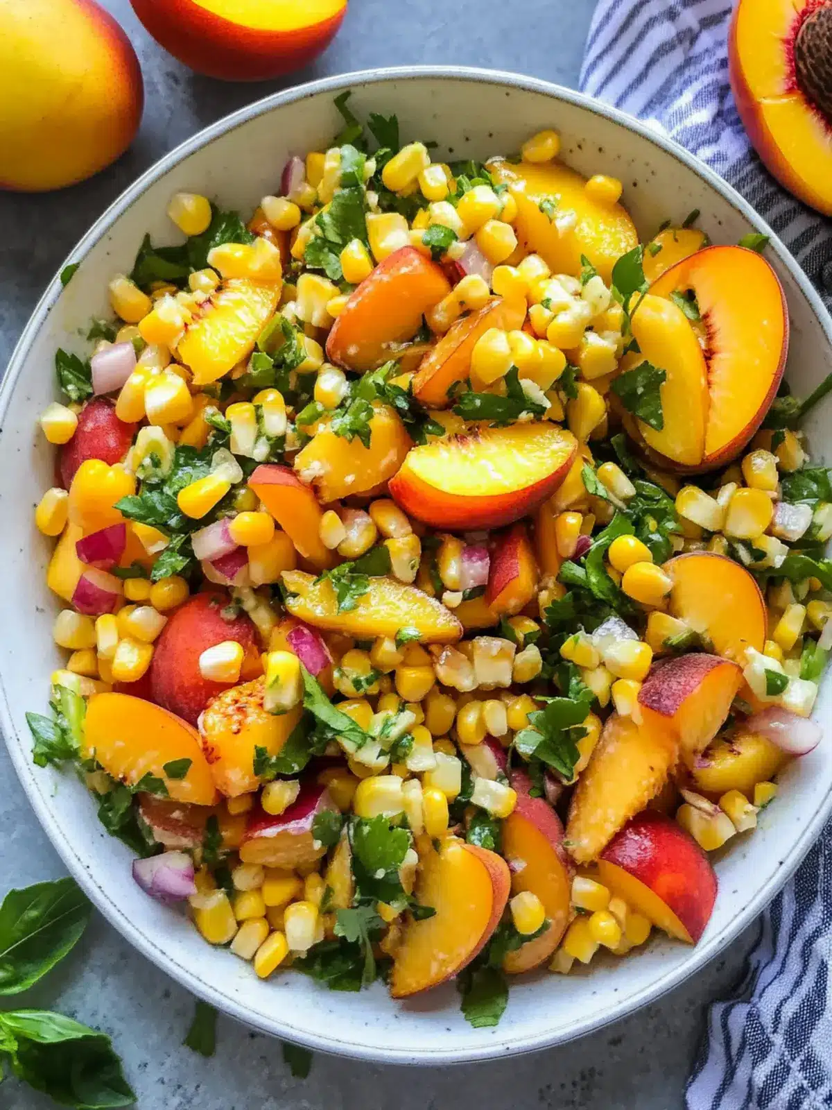 Sweet Corn Salad with Peaches: A Refreshing Summer Delight 4 Sweet Corn Salad with Peaches