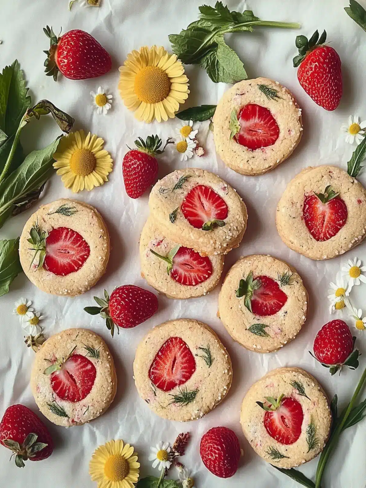 Delightful Strawberry Pressed Chamomile Cookies to Savor 5 Strawberry Pressed Chamomile Cookies