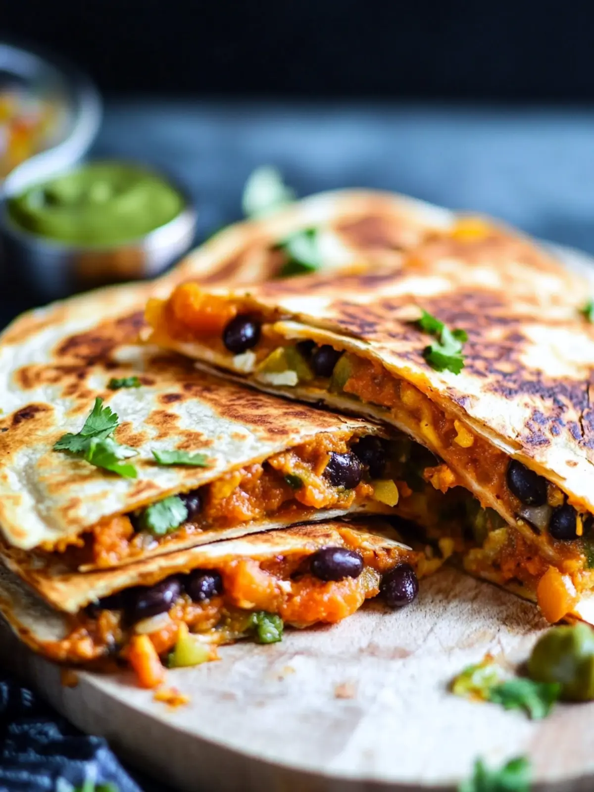 Irresistible Vegetarian Quesadillas with Black Beans & Sweet Potato 4 Vegetarian Quesadillas with Black Beans and Sweet Potato