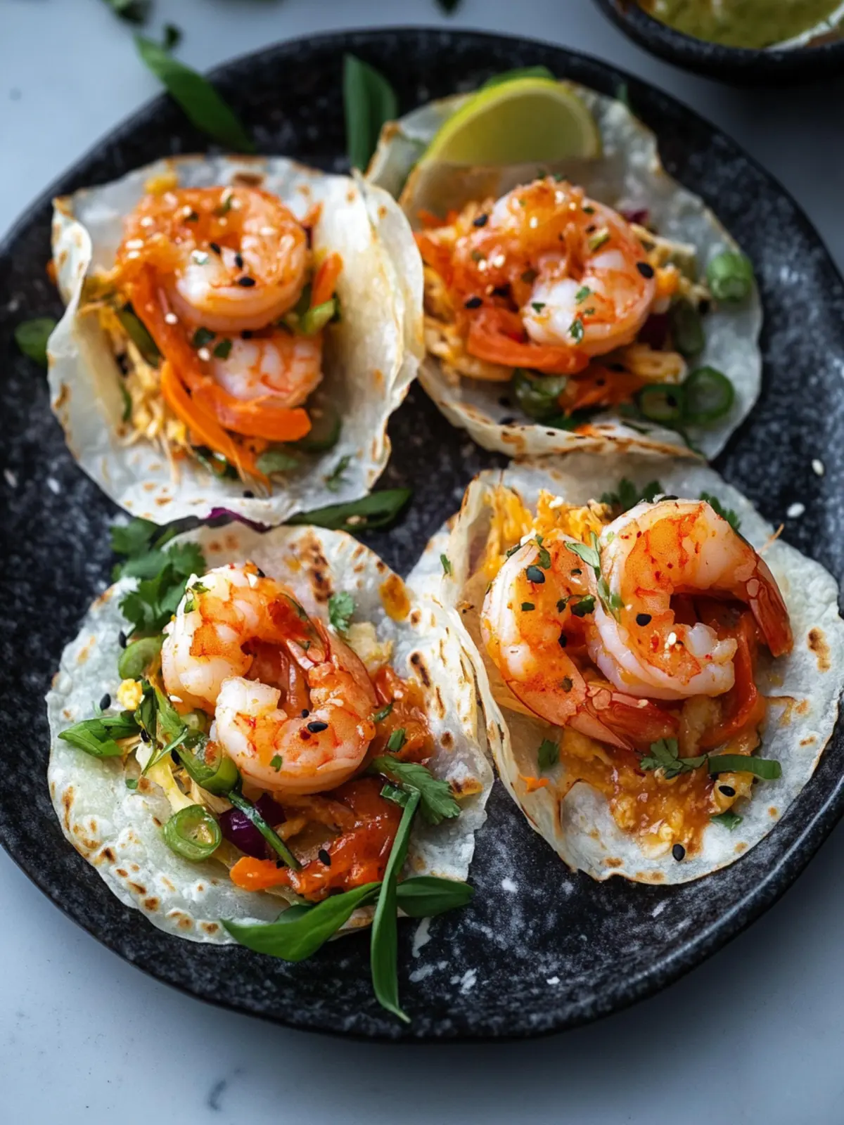 Spicy Shrimp with Rice Paper Chips: Your New Favorite Taco 3 Spicy Shrimp with Rice Paper Chips (Asian Shrimp Taco)