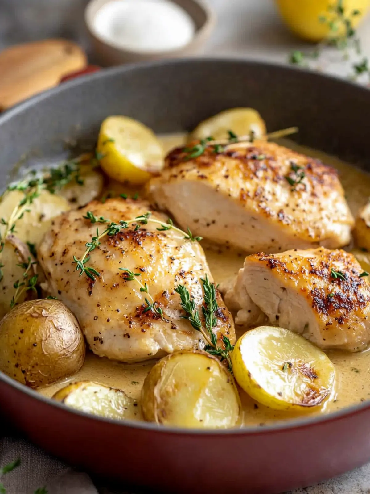 Irresistible Chicken Normandy with Creamy Apple Brandy Sauce 2 chicken normandy