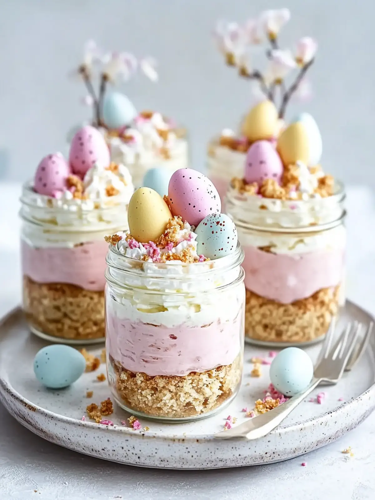 Easter Egg Cheesecake Jars: A Festive No-Bake Treat 3 Easter Egg Cheesecake Jars