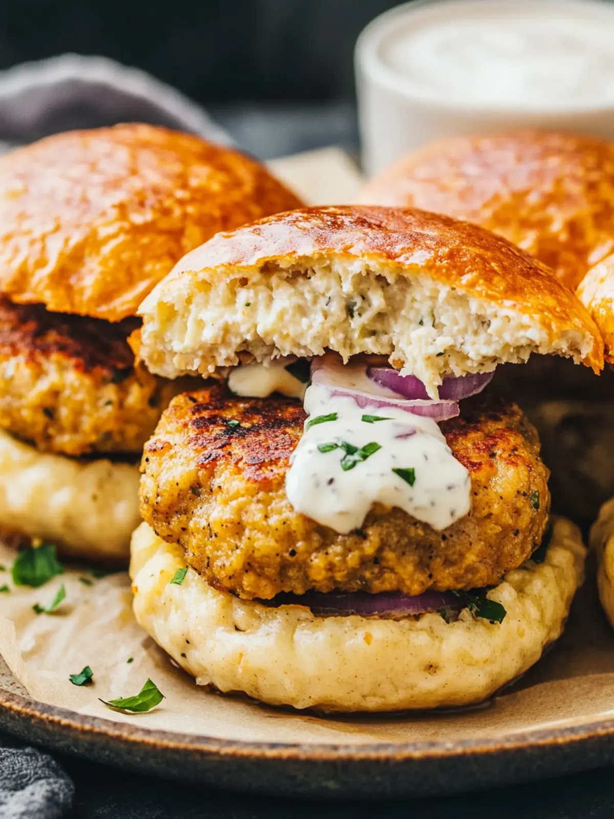 Crispy Salmon Patties with Zesty Dill-Garlic Dip You’ll Love 3 Patties