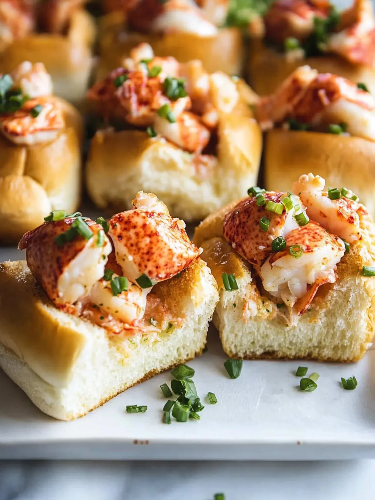Indulgent Pull Apart Lobster Sliders with Garlic Chive Butter 3 Pull Apart Lobster Sliders with Garlic Chive Butter