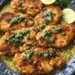 Delicious Chicken Cutlets in Creamy Wine Pesto Sauce 9 Chicken Cutlets in Creamy Wine Pesto Sauce