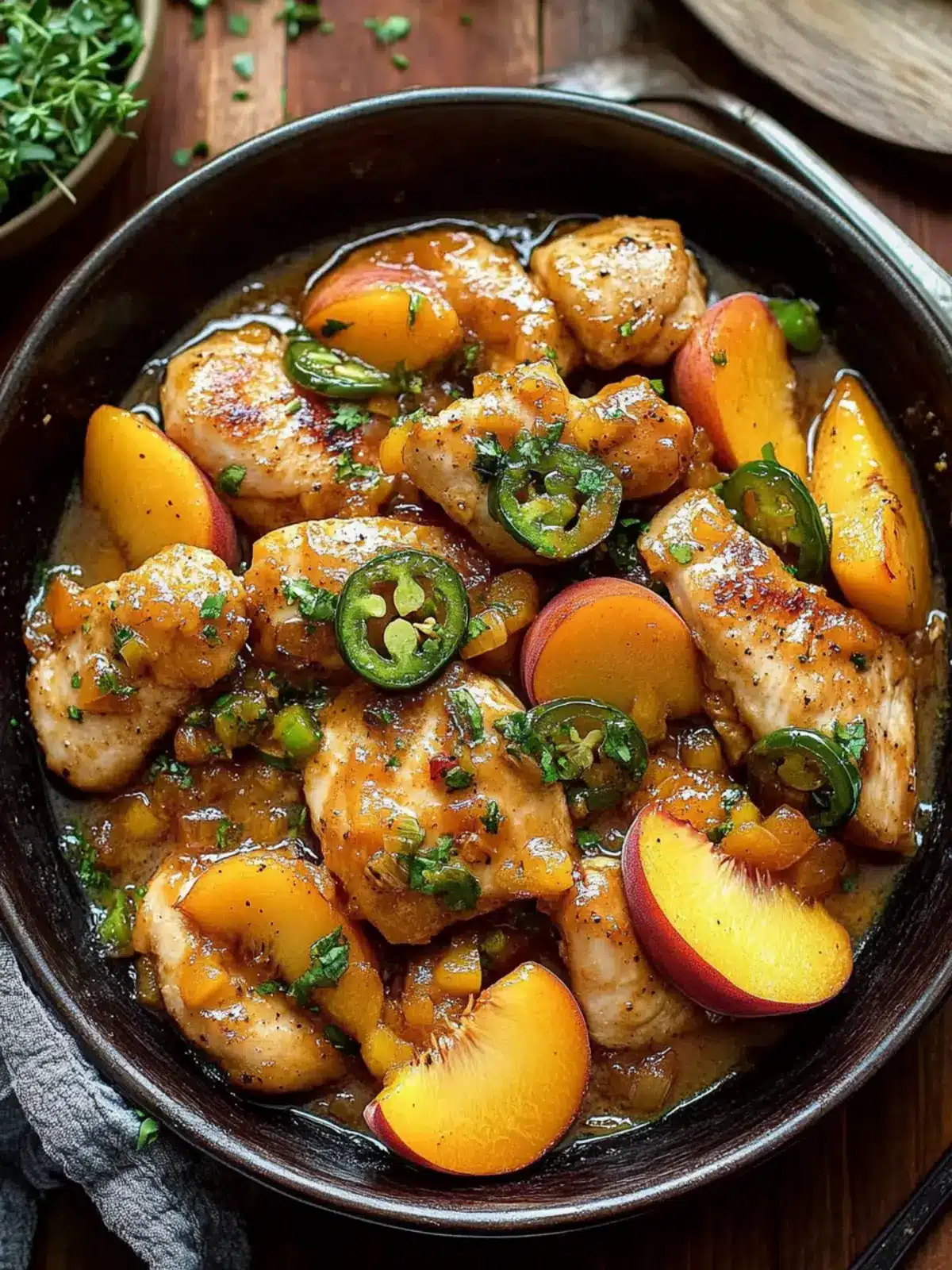 Sweet and Spicy Jalapeno Peach Chicken You’ll Crave Tonight 3 Jalapeno Peach Chicken