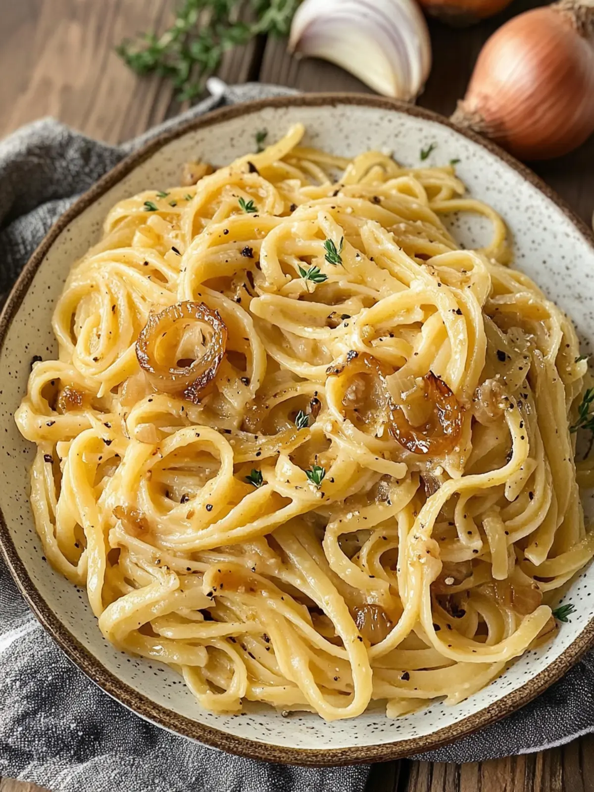 Creamy Vegan Caramelized Onion & Roasted Garlic Pasta Bliss 5 Vegan Caramelized Onion & Roasted Garlic Pasta