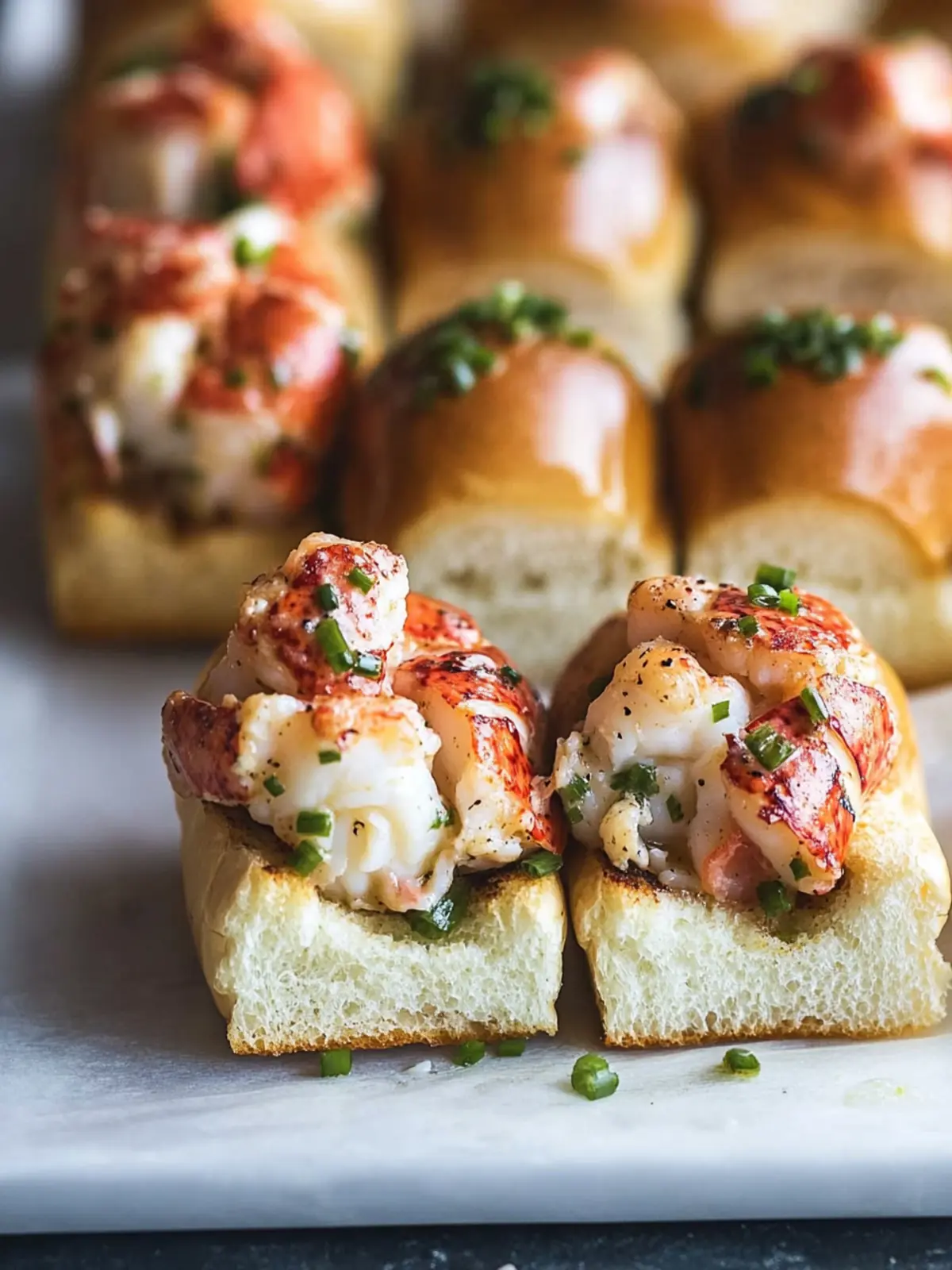 Indulgent Pull Apart Lobster Sliders with Garlic Chive Butter 2 Pull Apart Lobster Sliders with Garlic Chive Butter