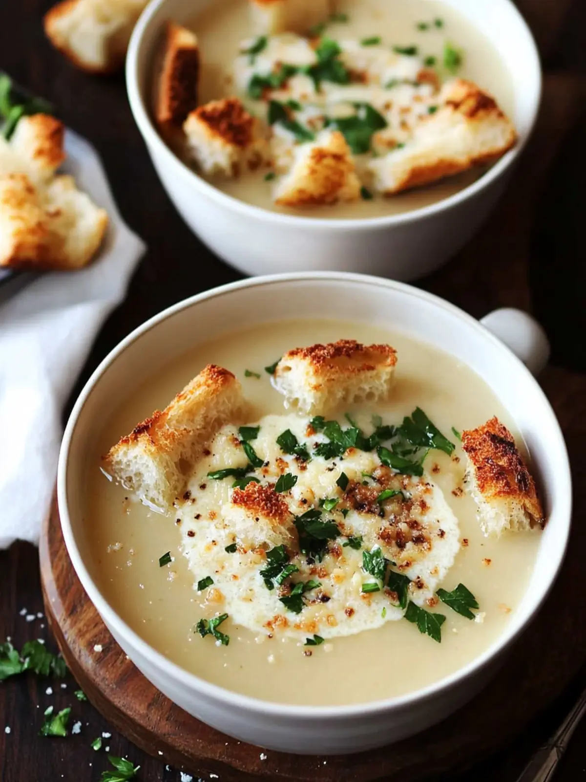 Creamy Garlic Bread Soup: Cozy Comfort for Garlic Lovers 4 Garlic Bread Soup