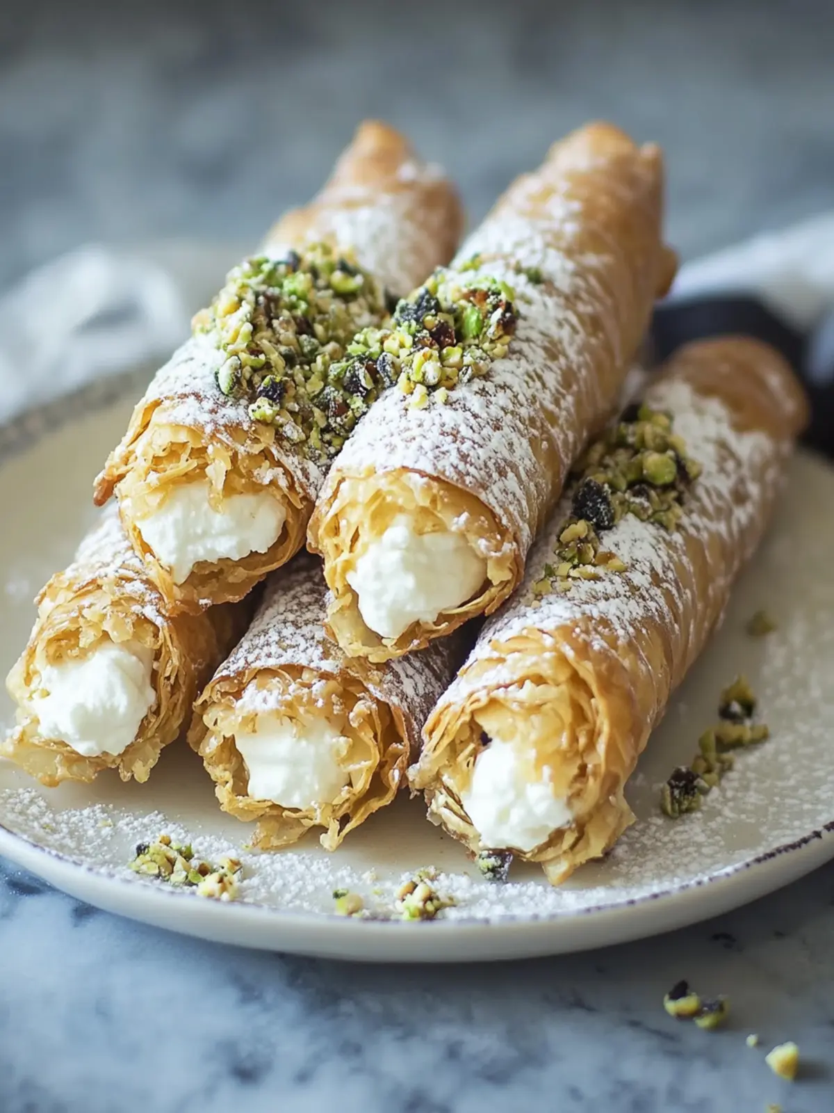 Kataifi Ricotta Cannoli: A Crispy, Creamy Greek Delight 4 Kataifi Ricotta Cannoli