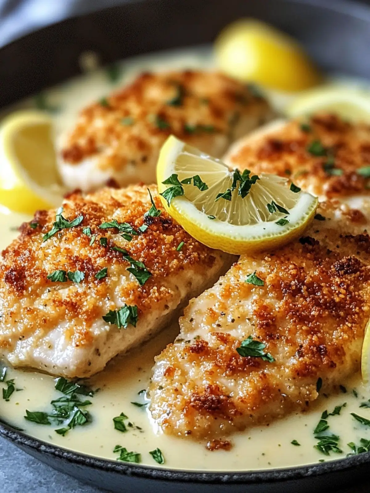 Lemon Pecorino Crusted Chicken: A Creamy Dinner Delight 5 Lemon Pecorino Crusted Chicken with Creamy Lemon Sauce