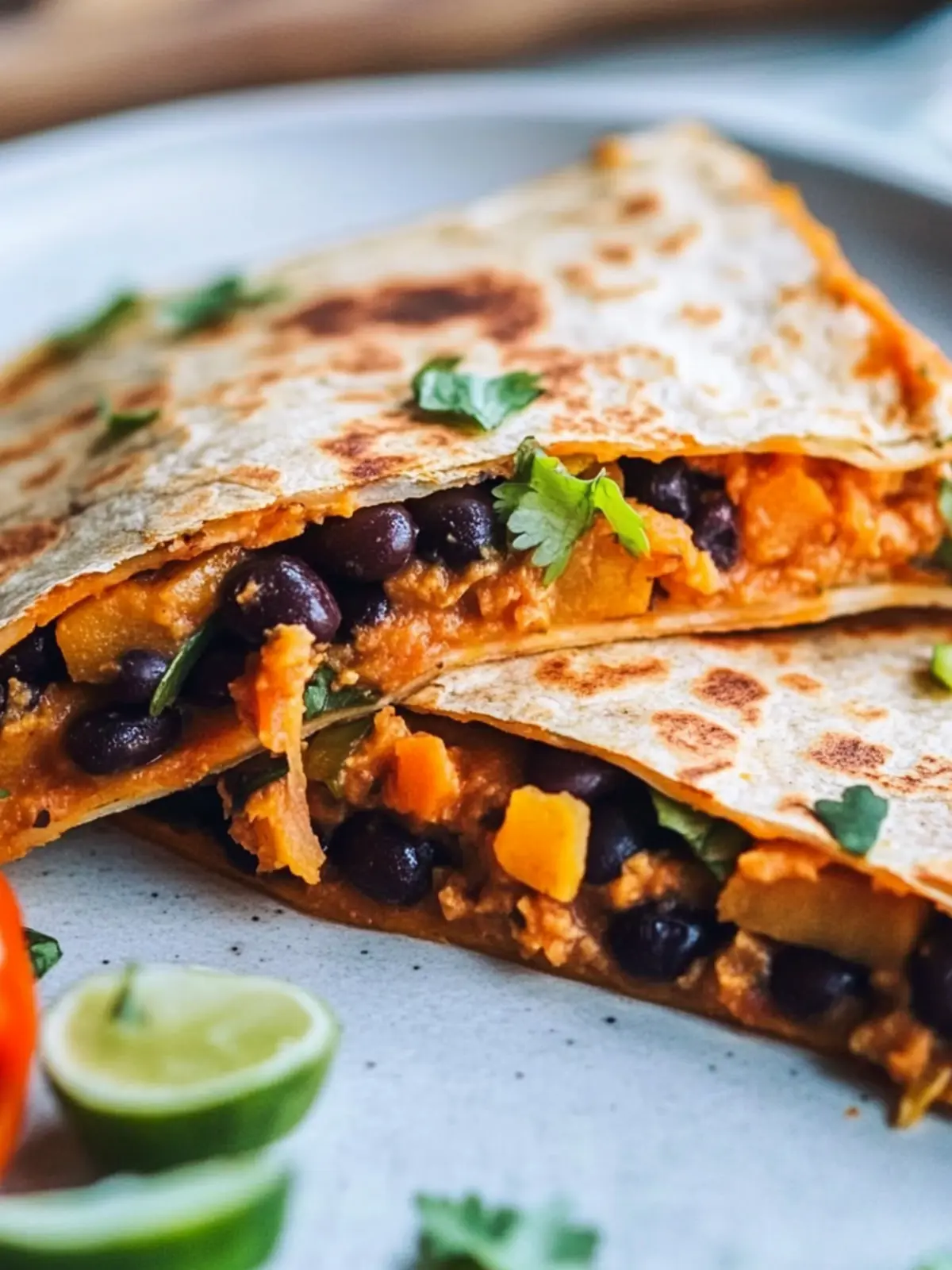 Irresistible Vegetarian Quesadillas with Black Beans & Sweet Potato 3 Vegetarian Quesadillas with Black Beans and Sweet Potato